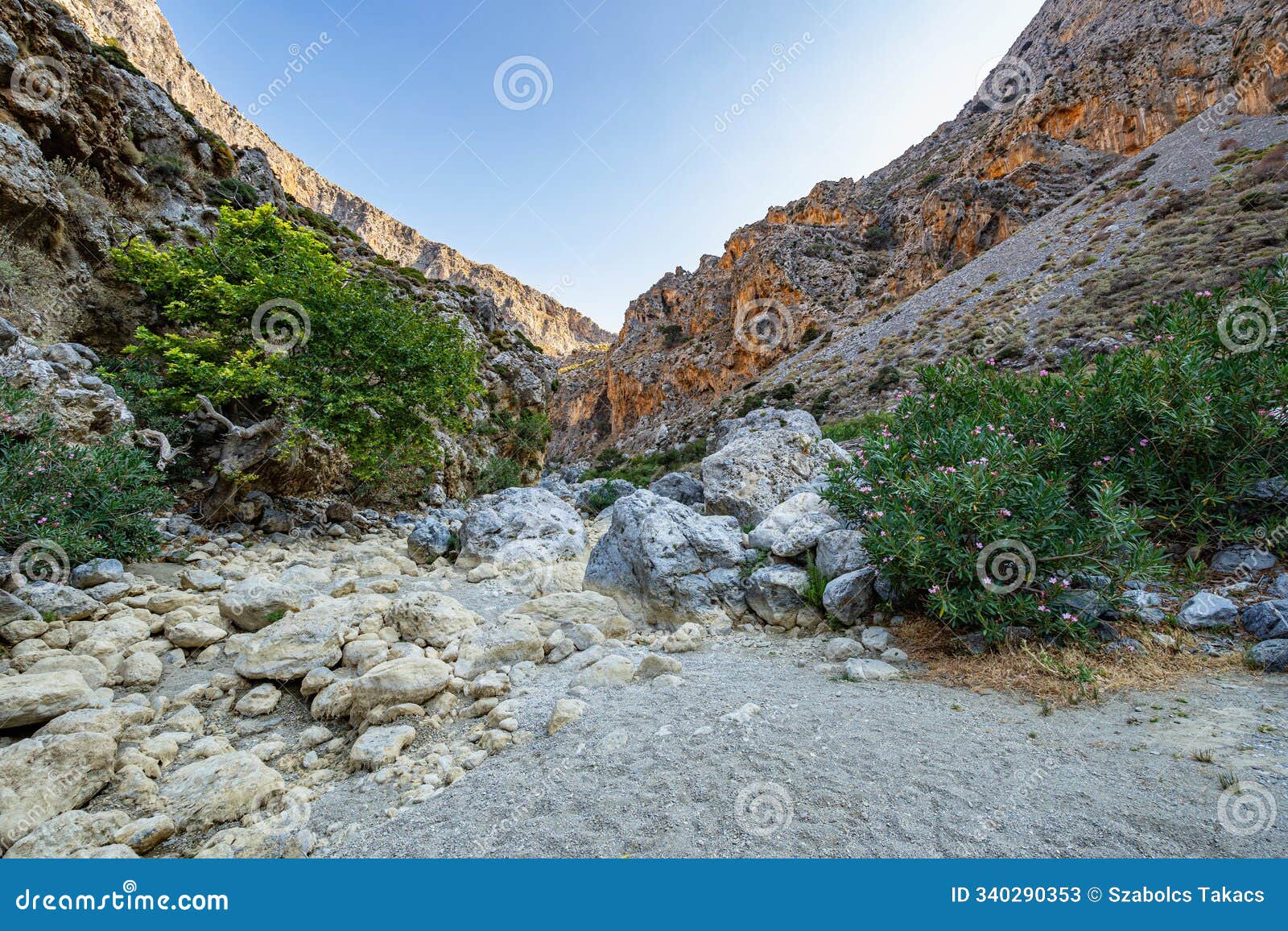 the barren, high, rocky mountains of kourtaliotiko gorge