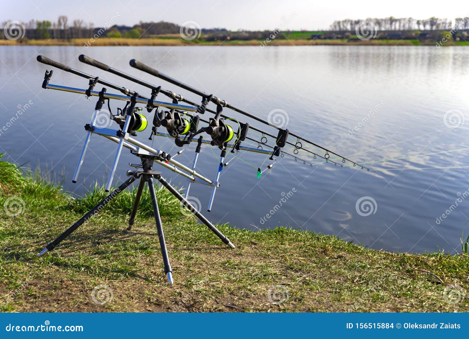 Barres De PÃªche Ã La Carpe Debout Sur 