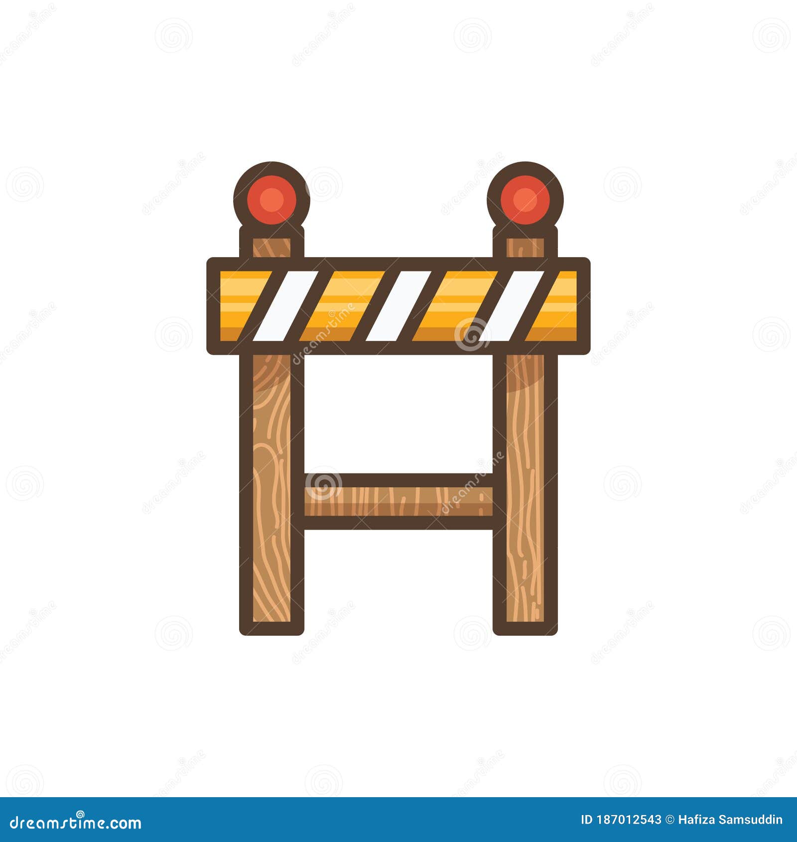 Barricade Icon. Vector Illustration Decorative Design Stock Vector