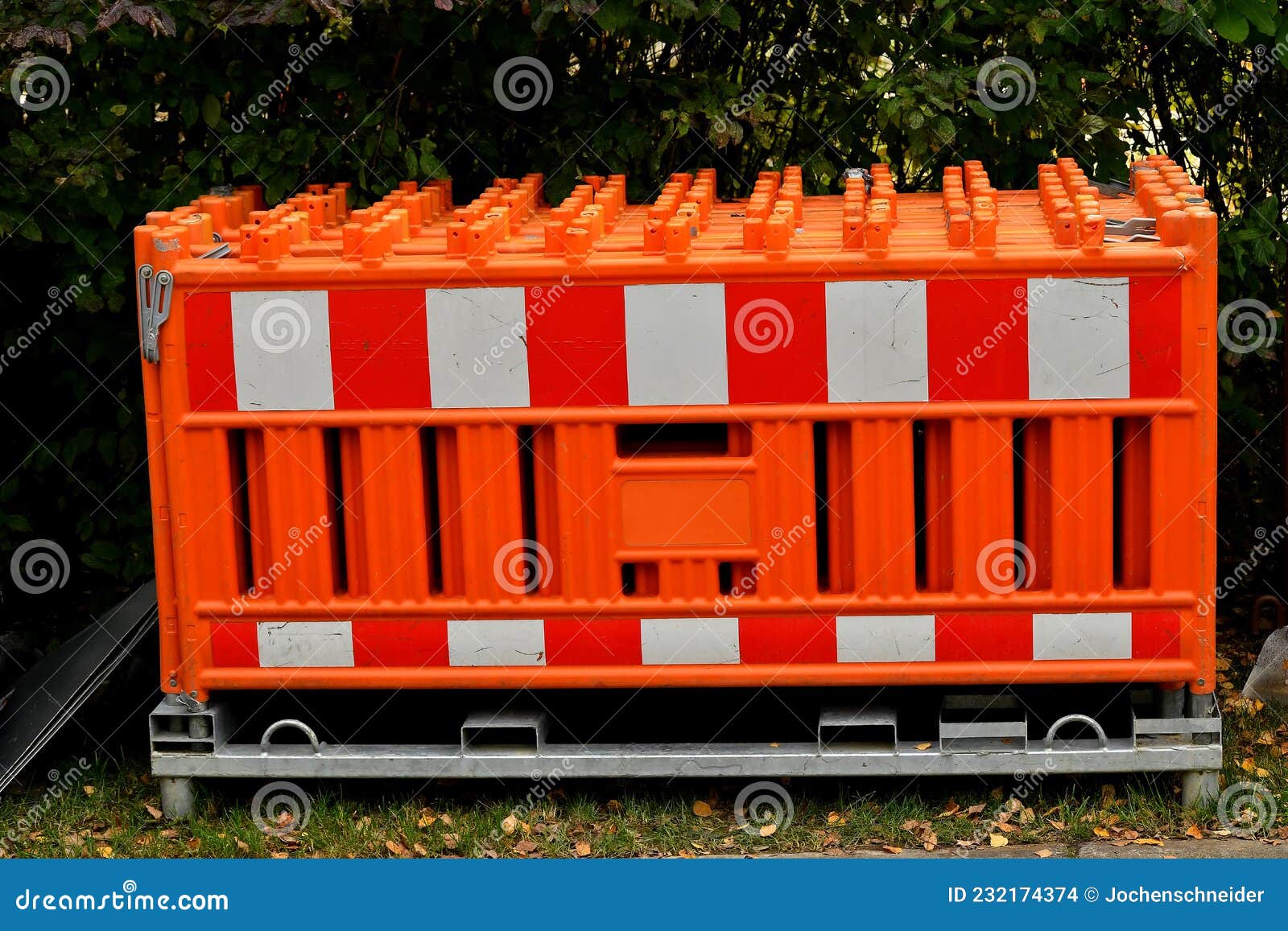Barricades of a Construction Area at a Street Stock Photo Image of orange, construction 232174374
