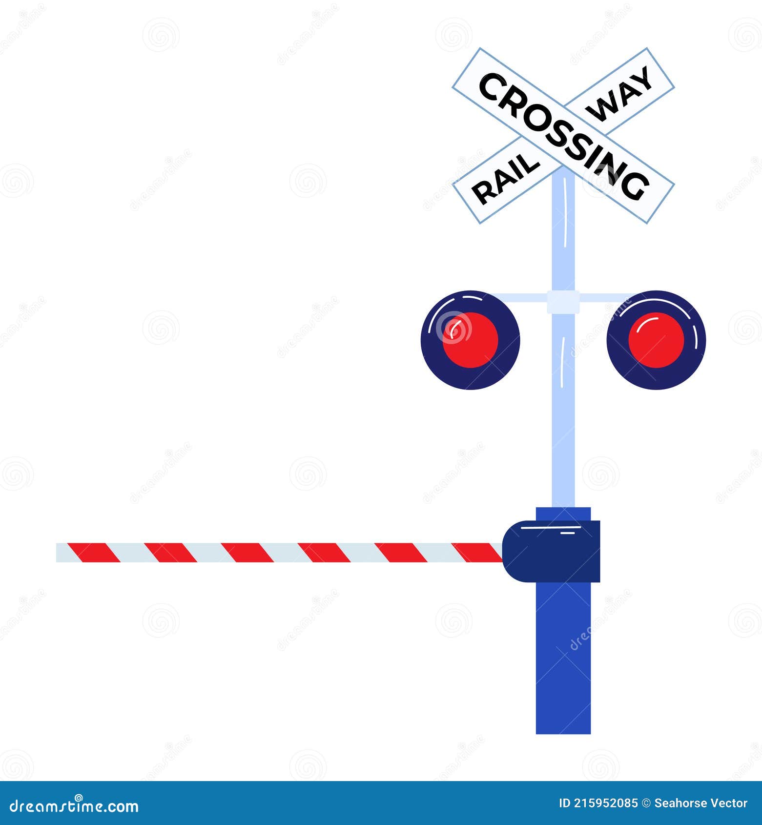 Barrier Crossing, Railroad Access Emblem, Isolated on White, Safety  Protection, Design, in Cartoon Style Vector Stock Vector - Illustration of  signal, restricted: 215952085