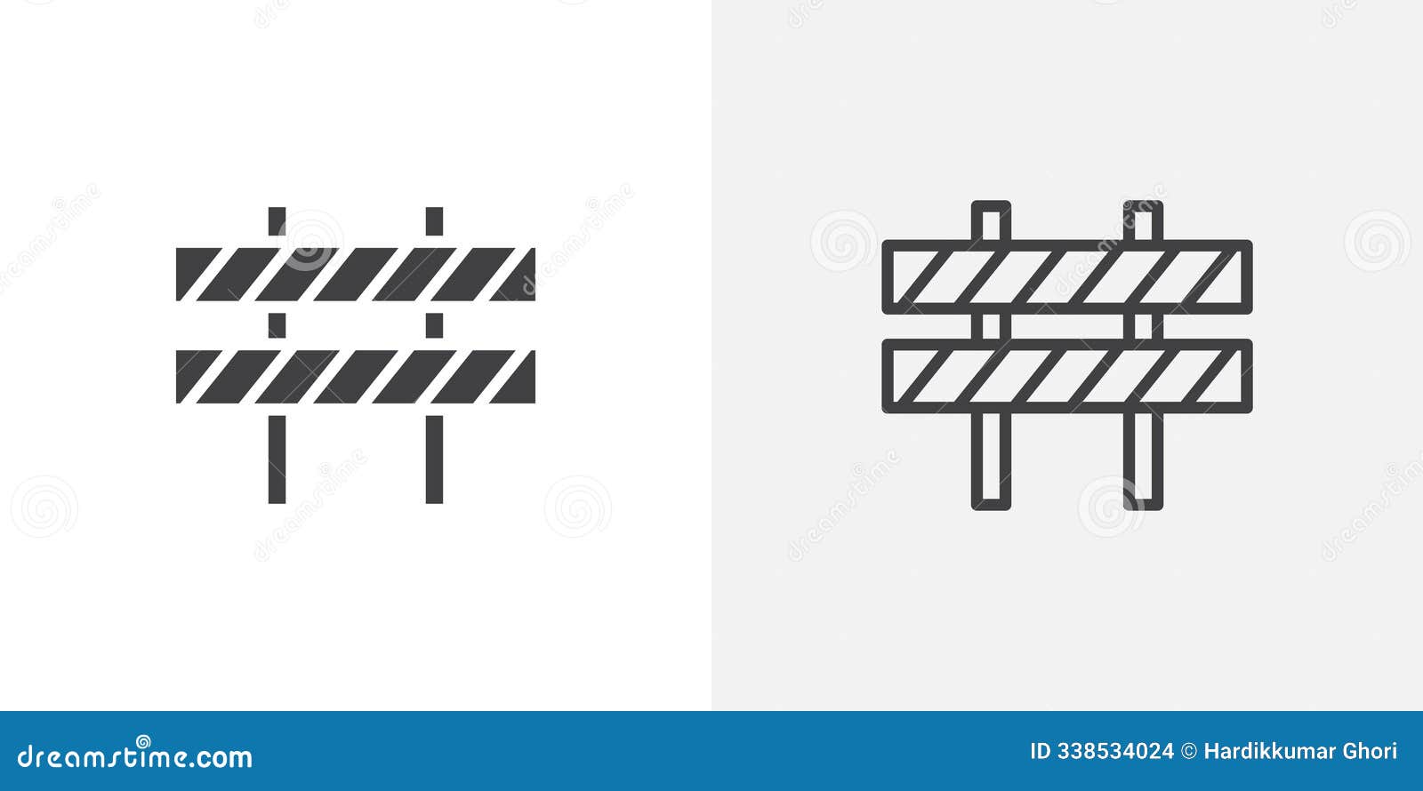 barrier line icon  on white background