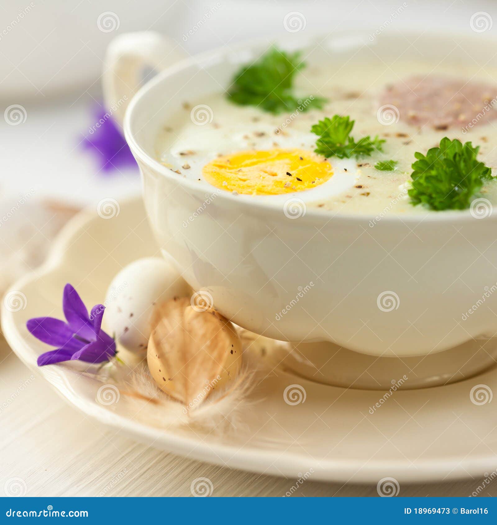Barszcz BiaÅ‚y. Polish Easter Soup Stock Image Image of cuisine