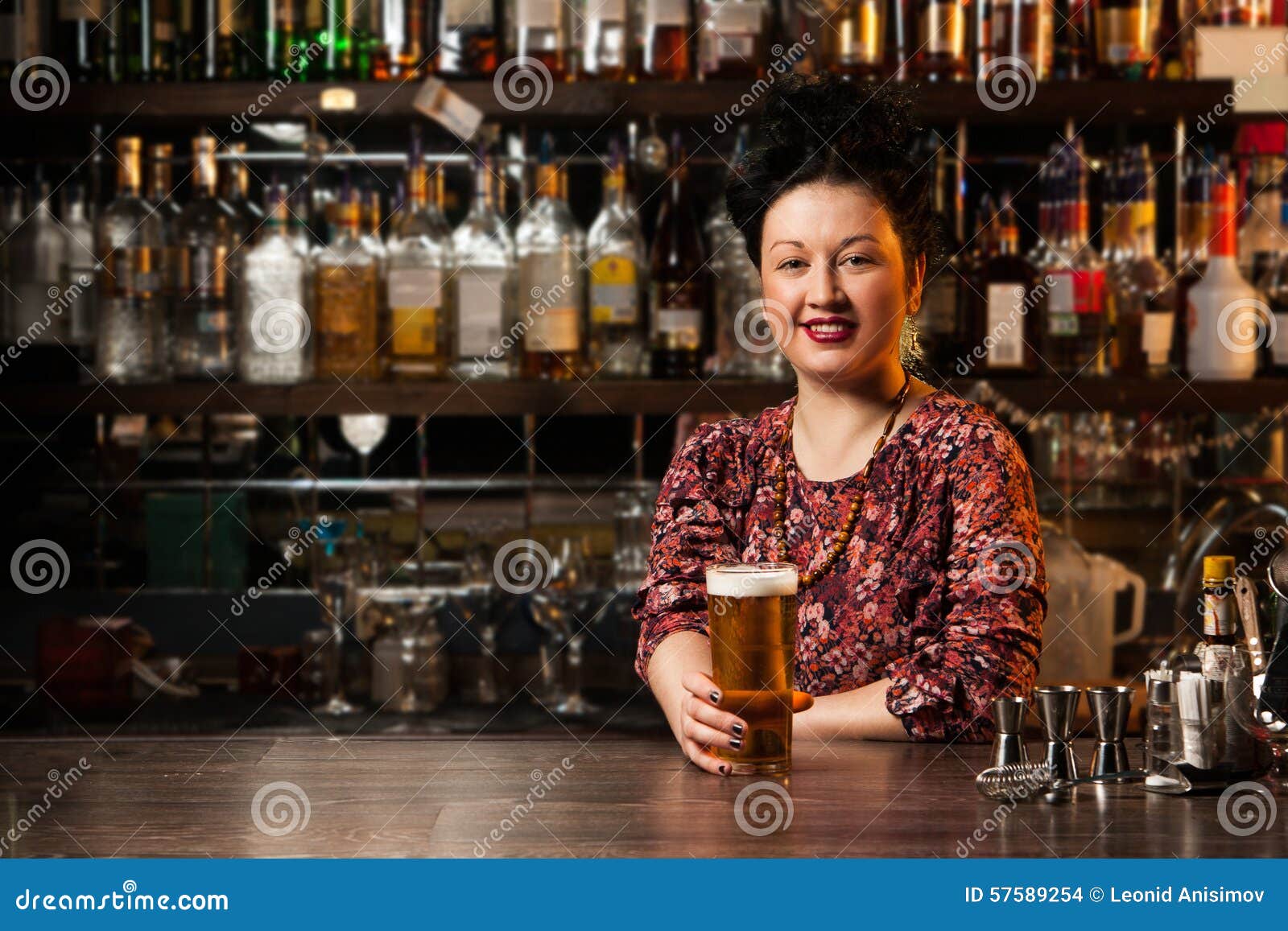 Bartender stock photo. Image of nightlife, female, bartender 57589254