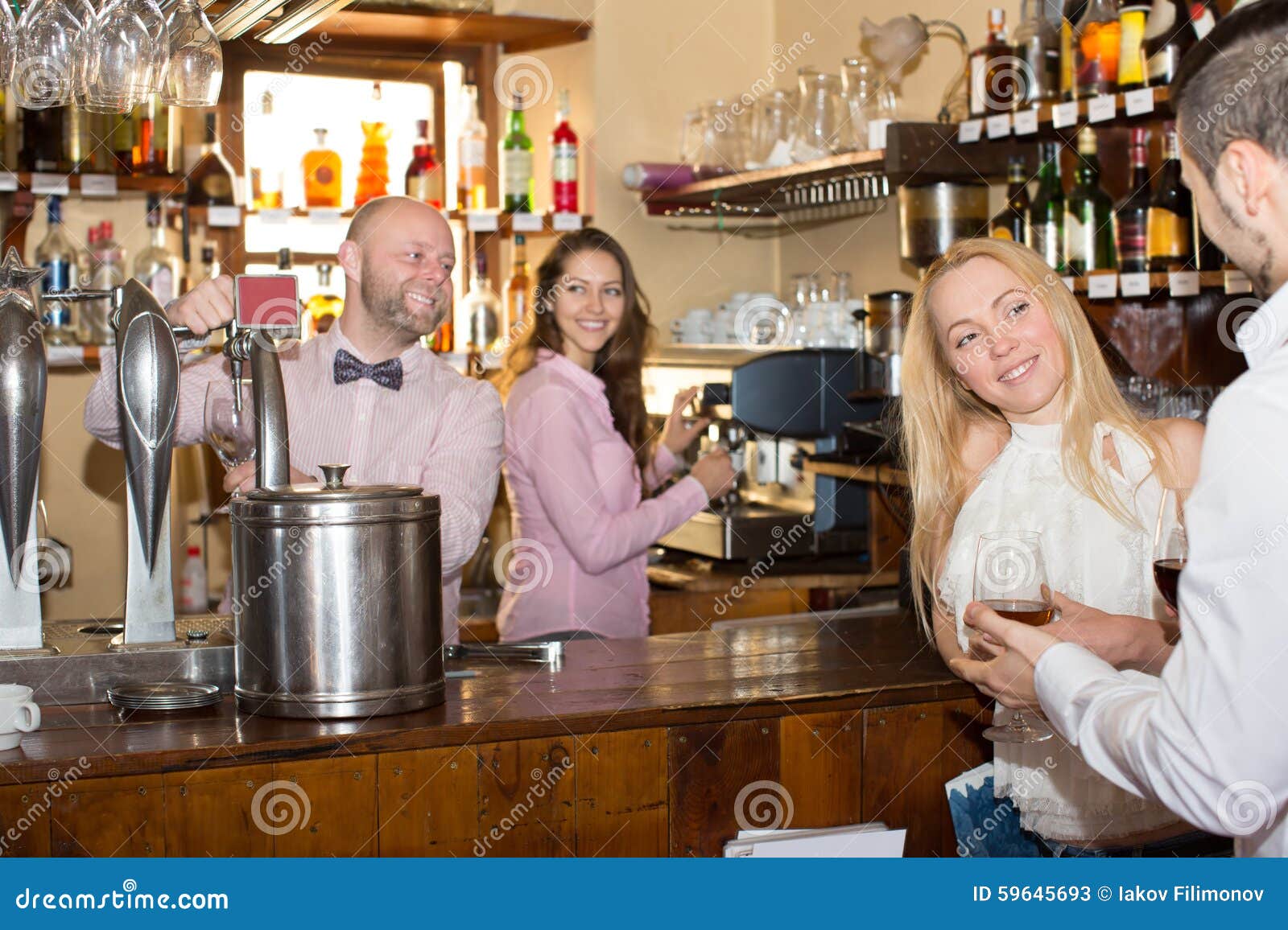 Bartender Entertaining Guests Stock Image Image of european, lifestyle 59645693