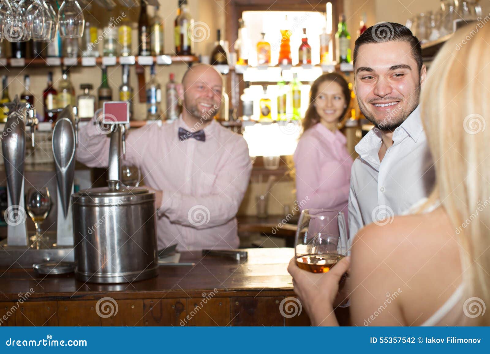 Bartender Entertaining Guests Stock Photo Image of caucasian, lifestyle 55357542