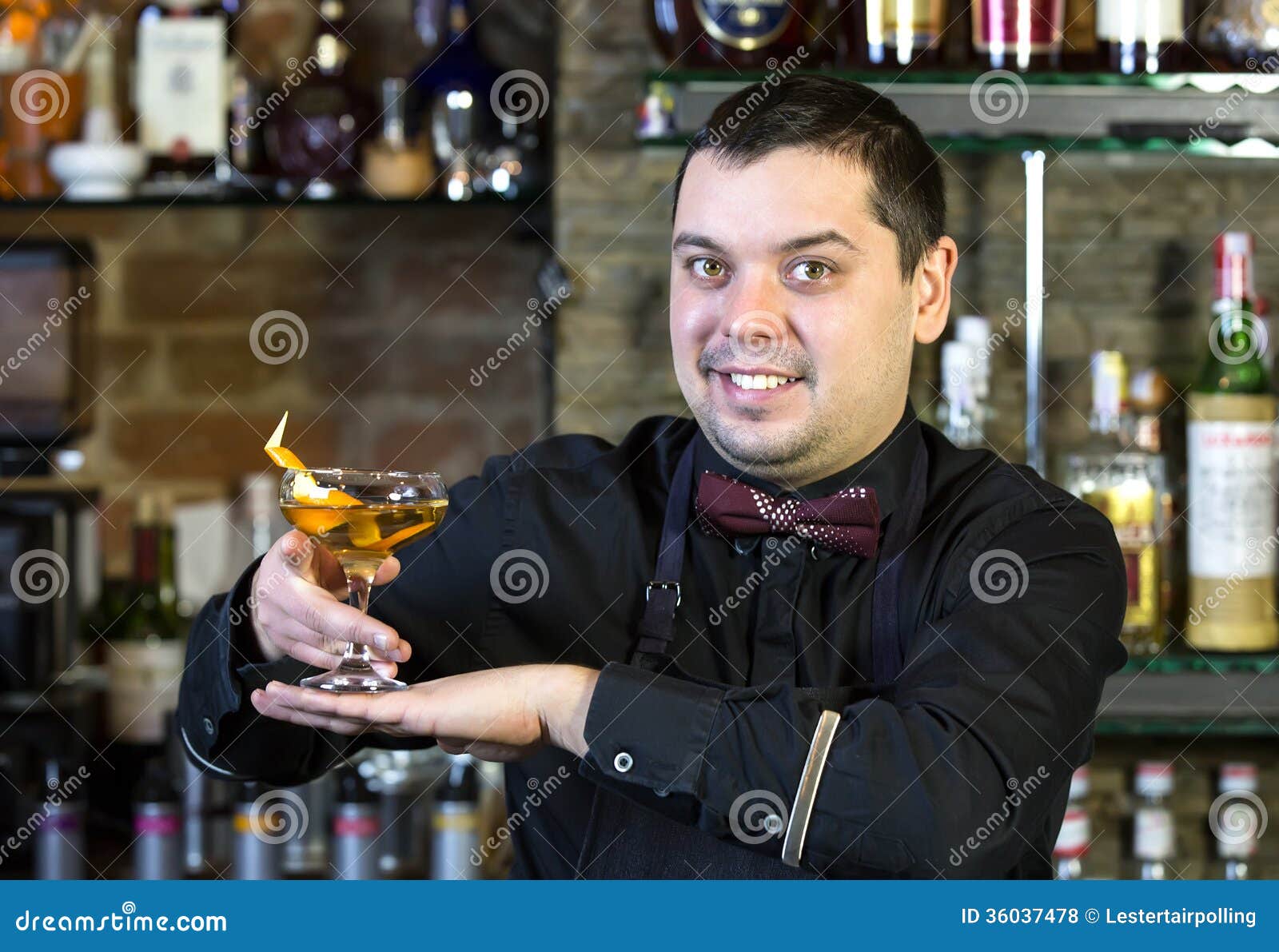 Bartender stock photo. Image of club, glass, barkeeper 36037478