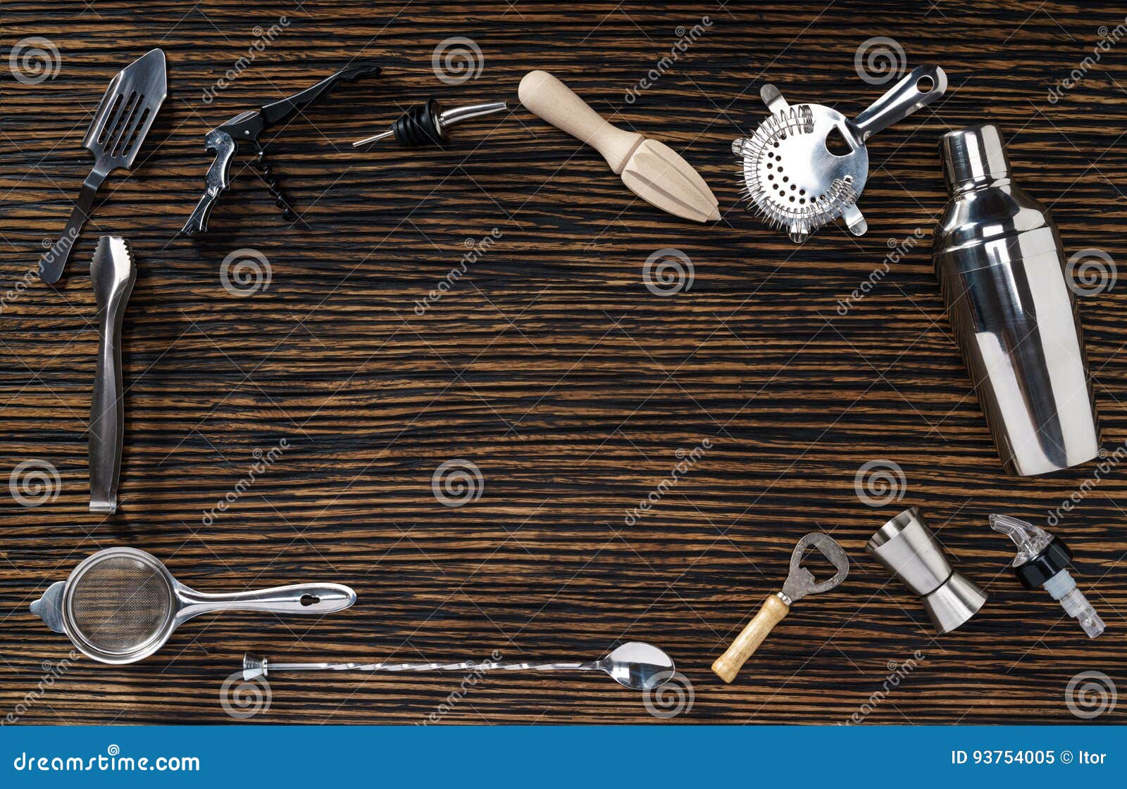 Bartending Tools Composition Stock Image Image of bartending