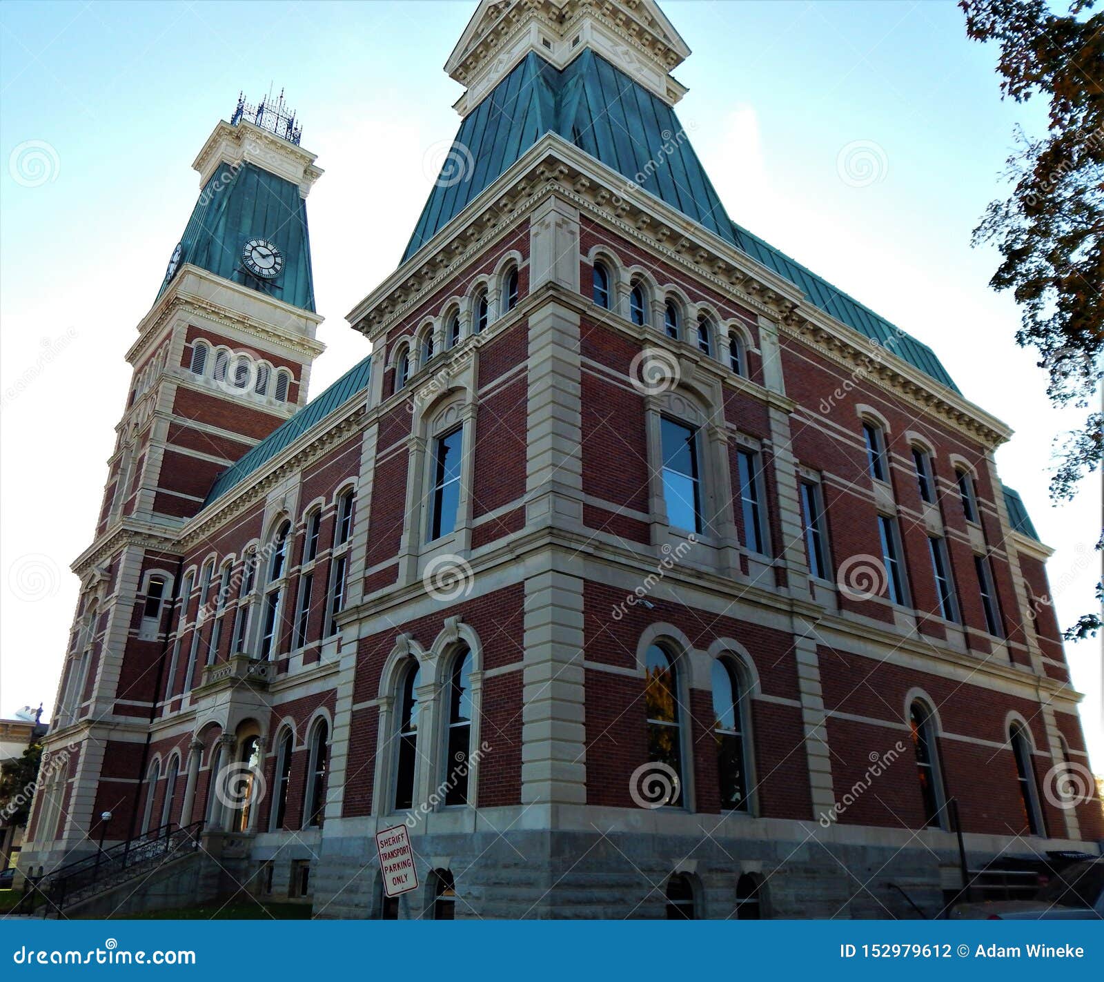 1874 bartholomew county courthouse columbus indiana alternate view