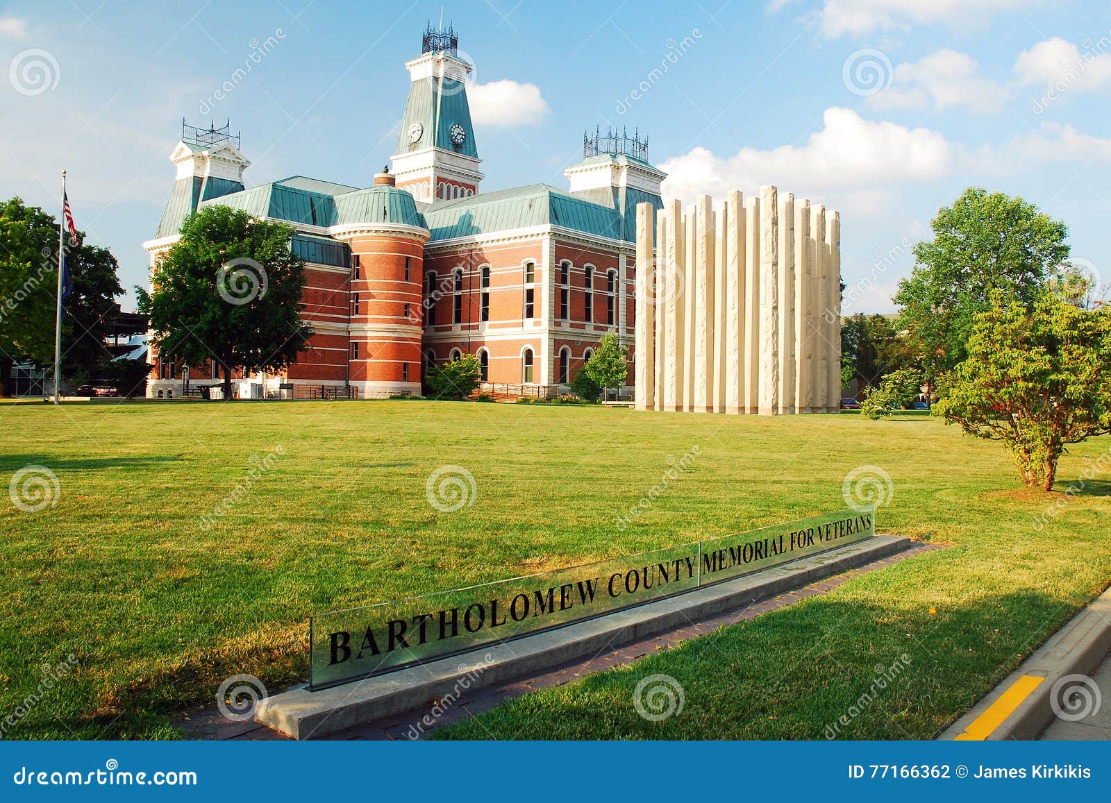 Bartholomew County Courthouse, Indiana Fotografia Editoriale Immagine