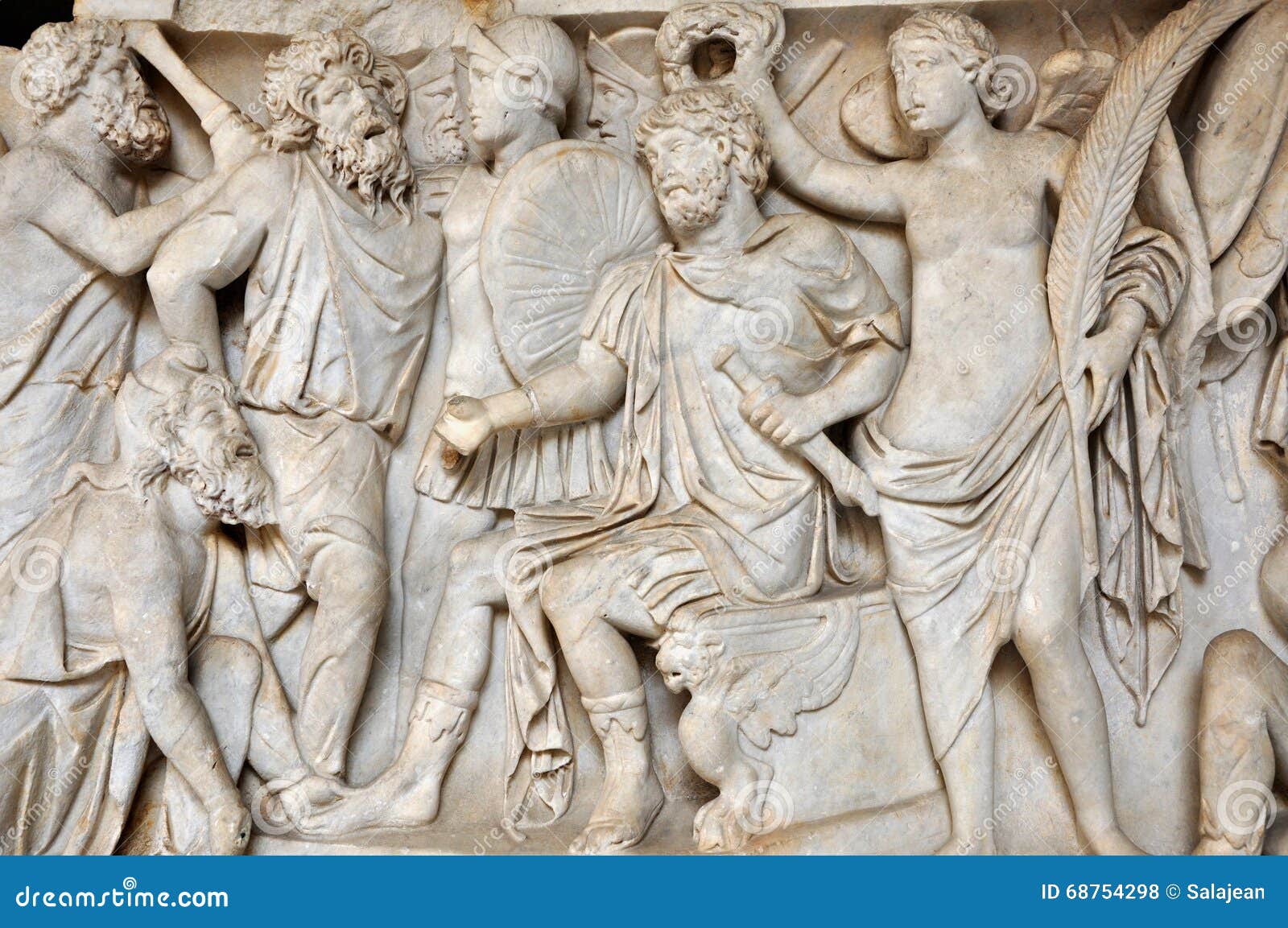 Bas-relief of Ancient Roman People Stock Photo - Image of heritage ...