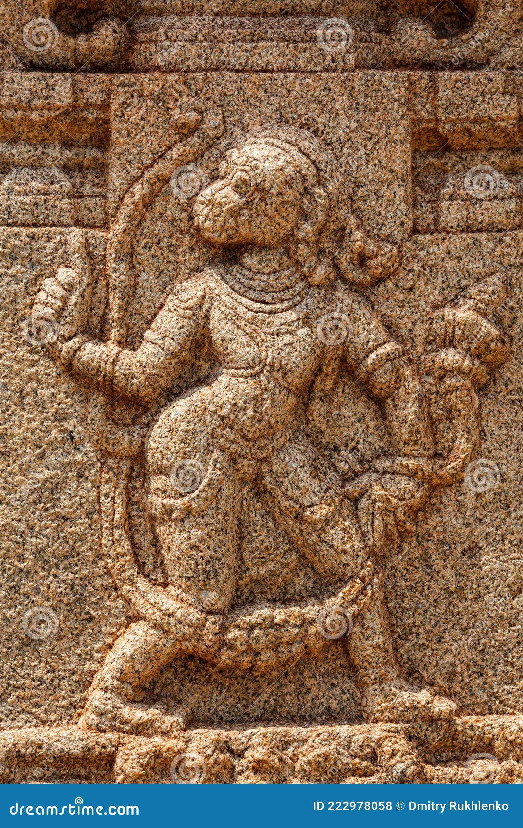 Ancient Bas-relief With Hindu God Garuda In Patan, Nepal Royalty-Free ...