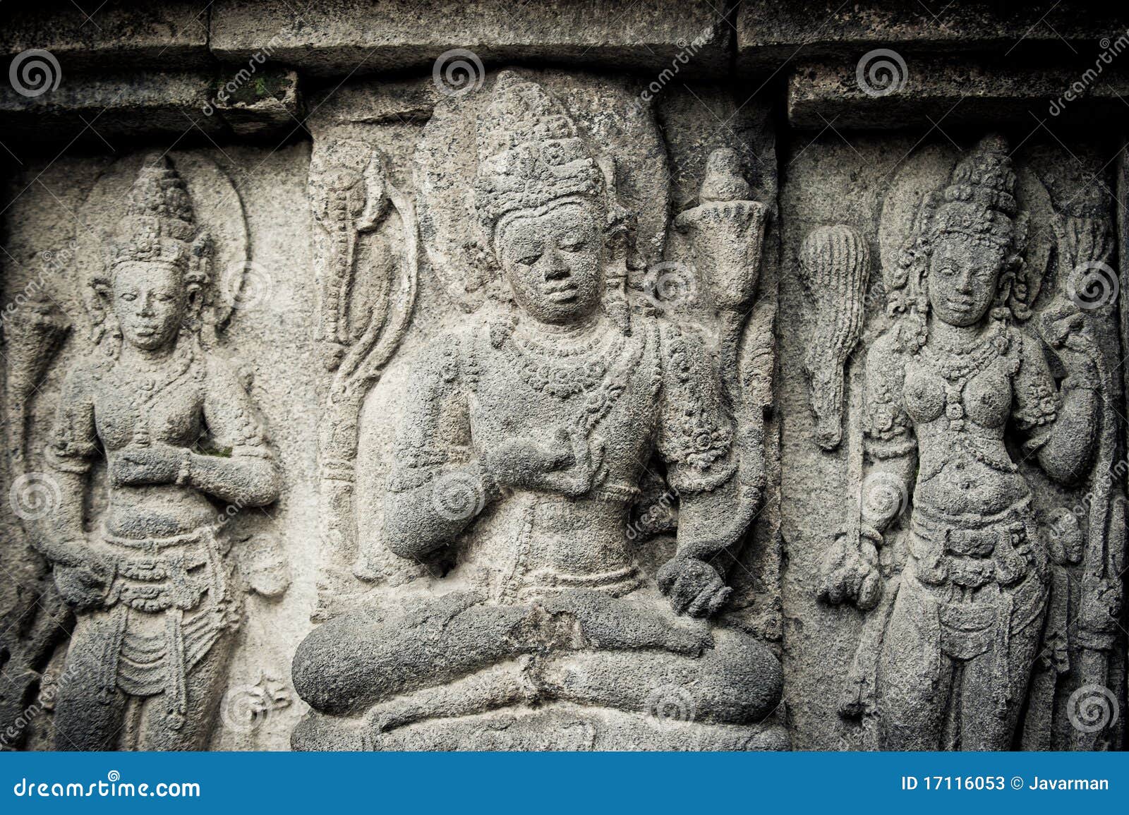 bas-reliefs of prambanan temple, java, indonesia