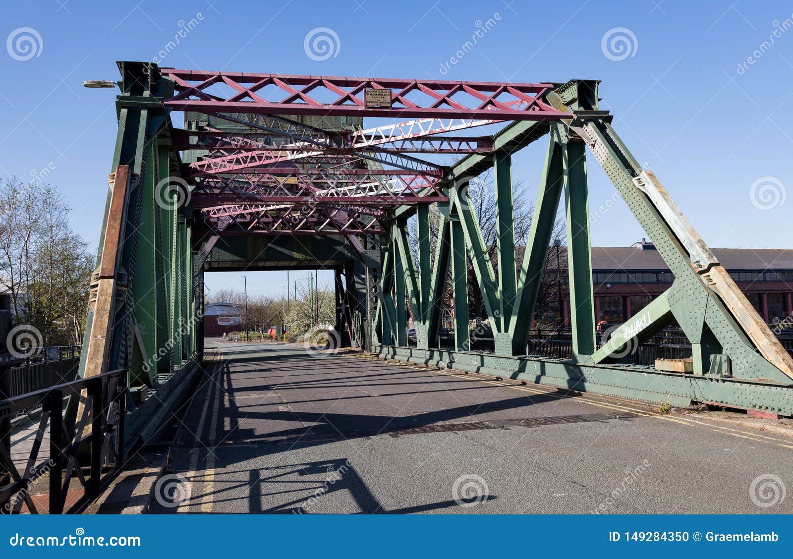 The Bascular Egerton Bridge in Birkenhead Wirral April 2019 Stock Photo