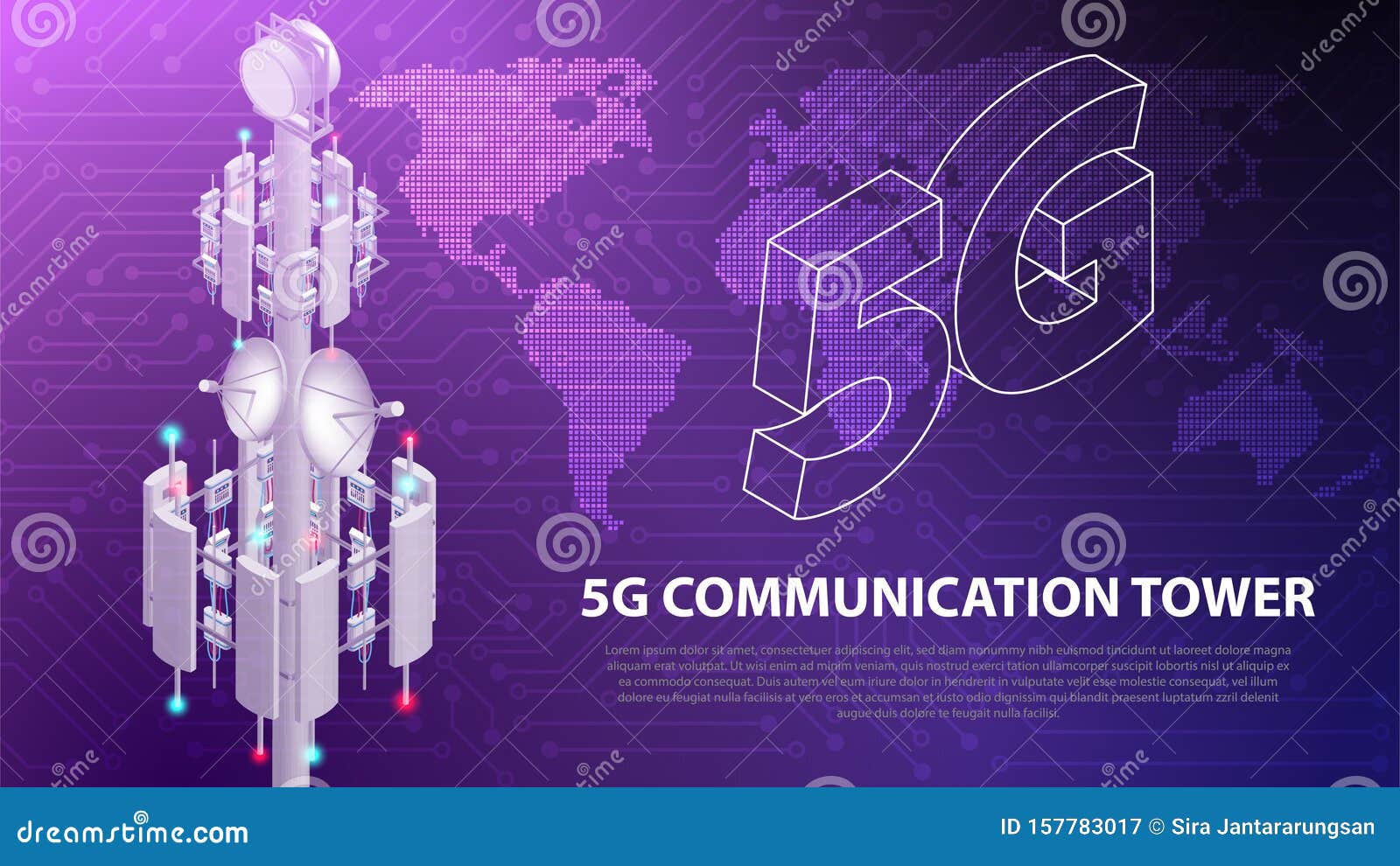 base mobile network technology 5g communication antenna tower background