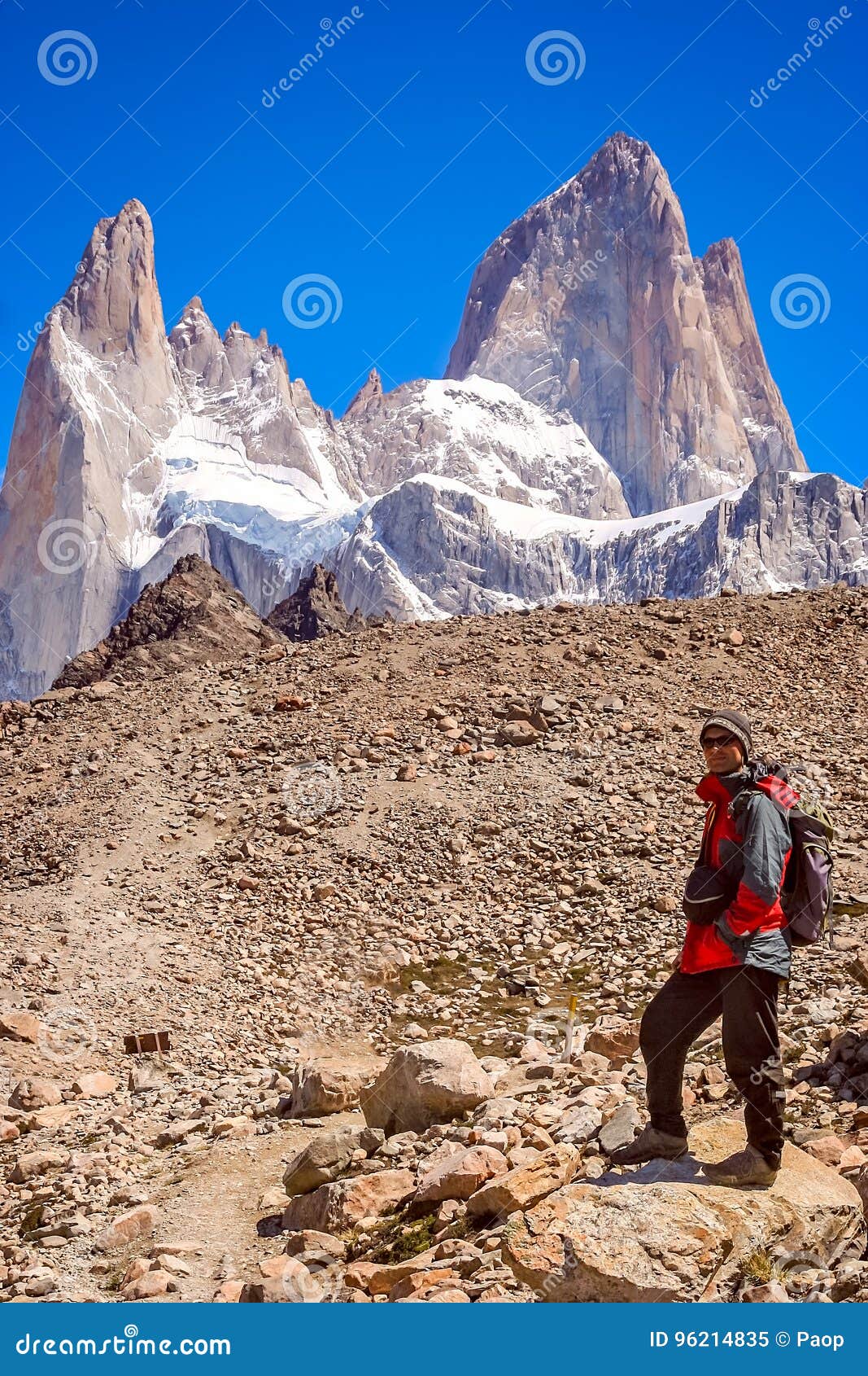 At the Base of Mount Fitz Roy Stock Image - Image of grandeur, famous ...