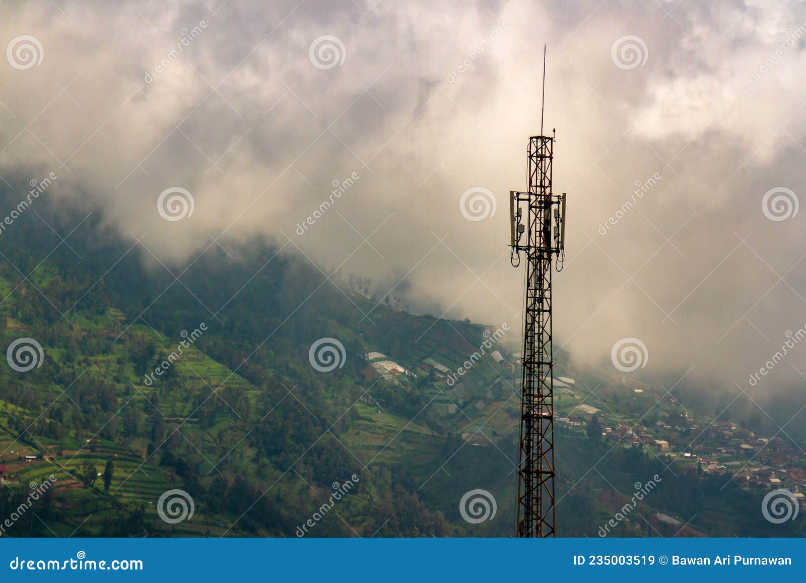 The Base Transceiver Station Has Reached Underdeveloped Areas Stock