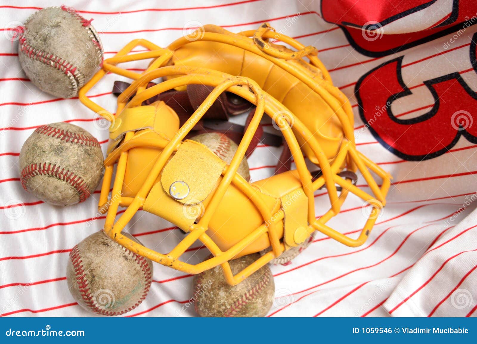 Catcher's Mask With History RoyaltyFree Stock Image CartoonDealer