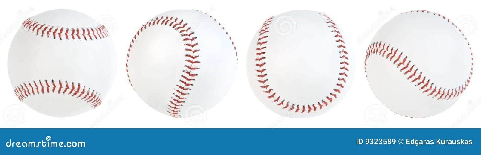 Four isolated baseballs stock Image - 9323589