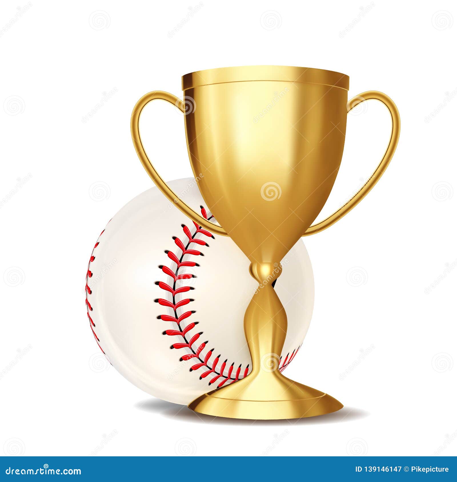 baseball award . baseball ball, golden cup. for sport promotion. tournament, championship flyer . baseball