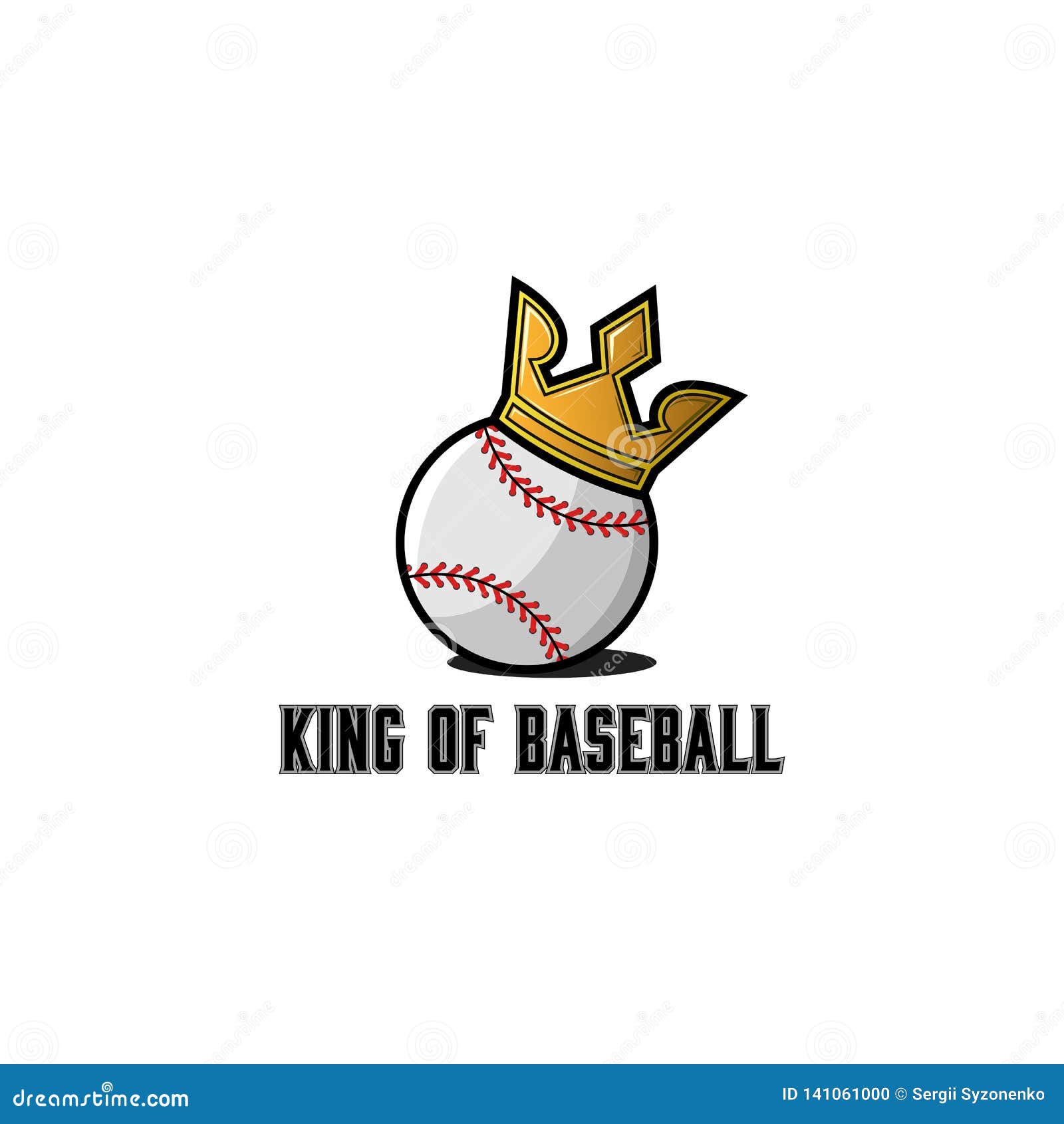 Baseball Ball Emblem. Sport Sticker or T-shirt Print in Cartoon Style ...