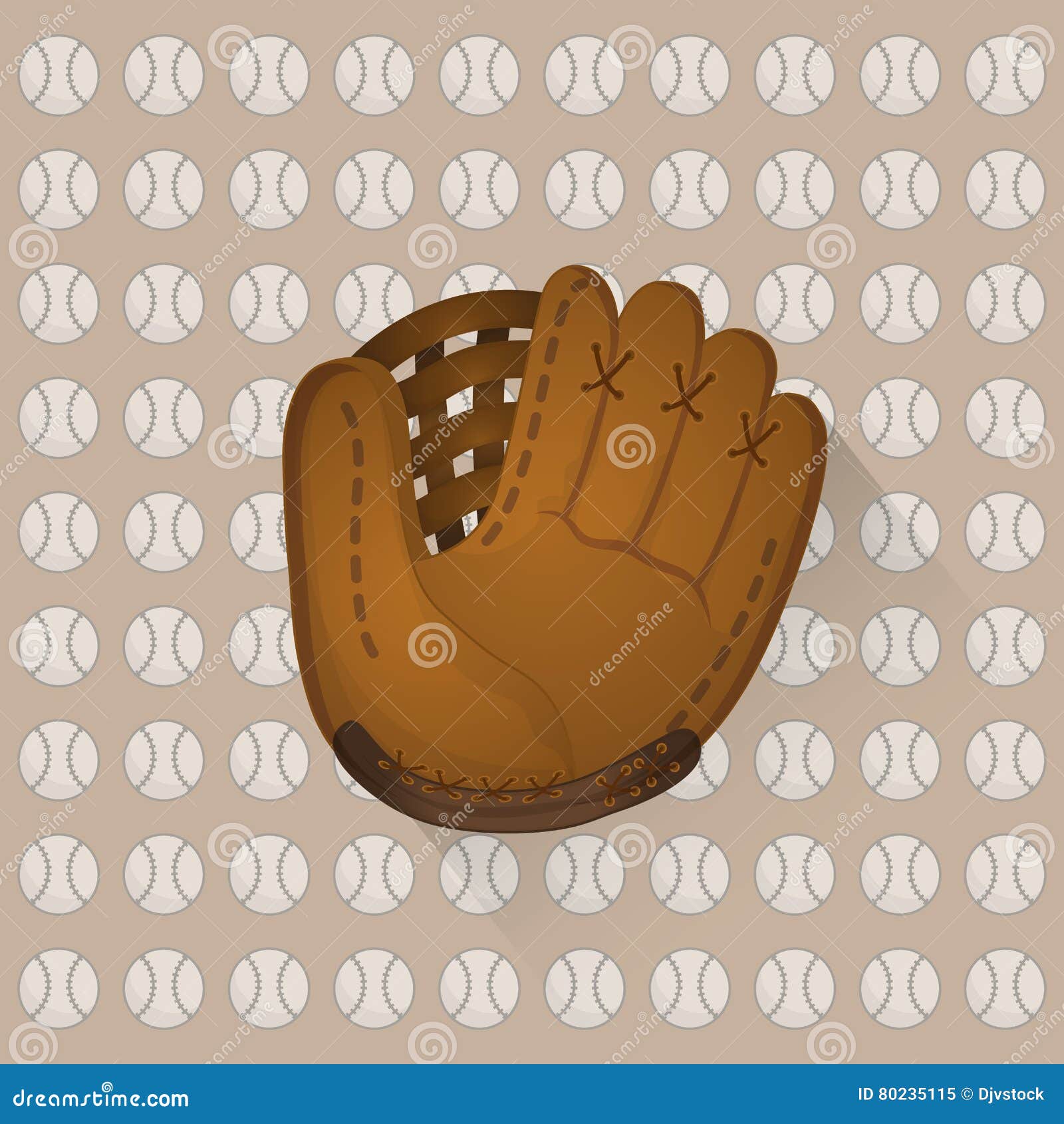 Baseball ball and glove stock vector. Illustration of sports 80235115