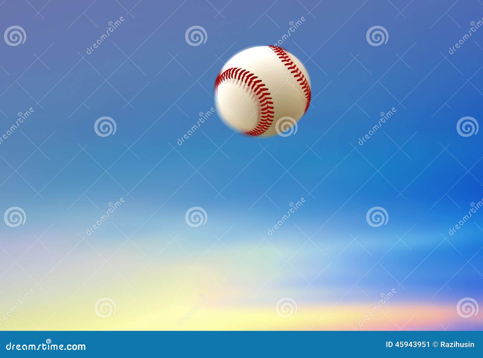 Baseball Ball Home Run stock image. Image of light, cloud 45943951