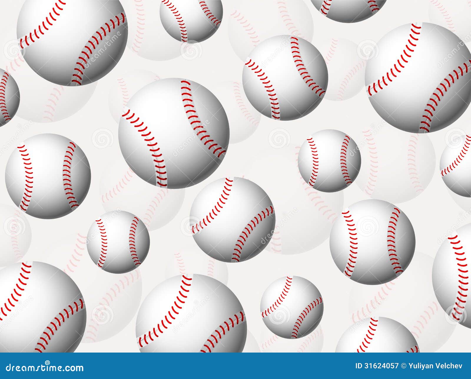Baseball balls background stock vector. Illustration of object 31624057