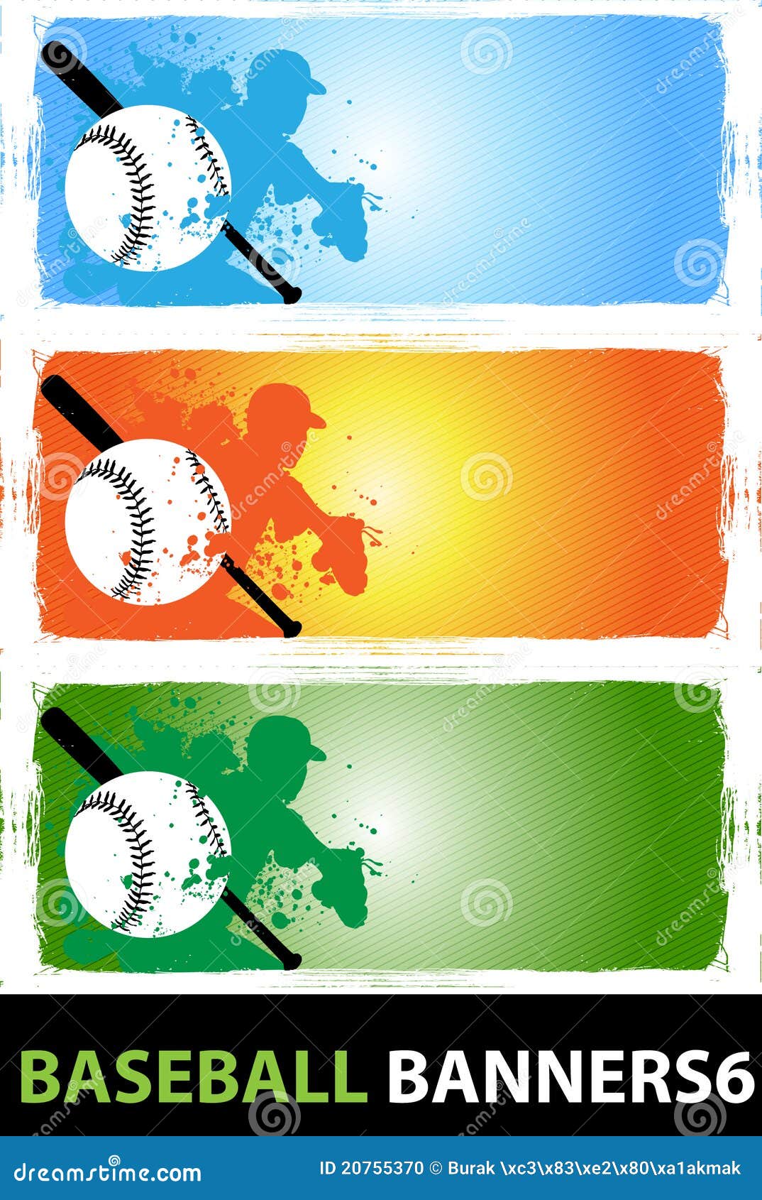 Baseball banners_6 stock vector. Illustration of team 20755370