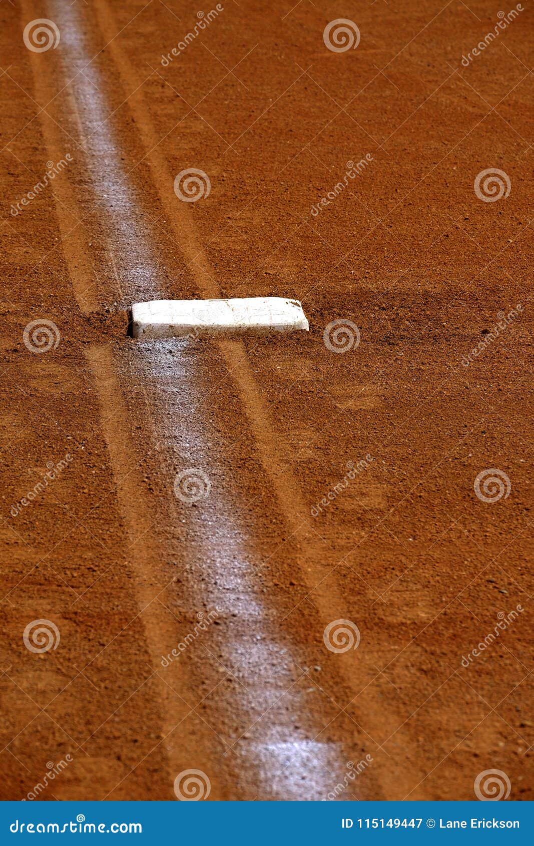 Baseball Baseline with Base Chalk Line Diamond Stock Image Image of