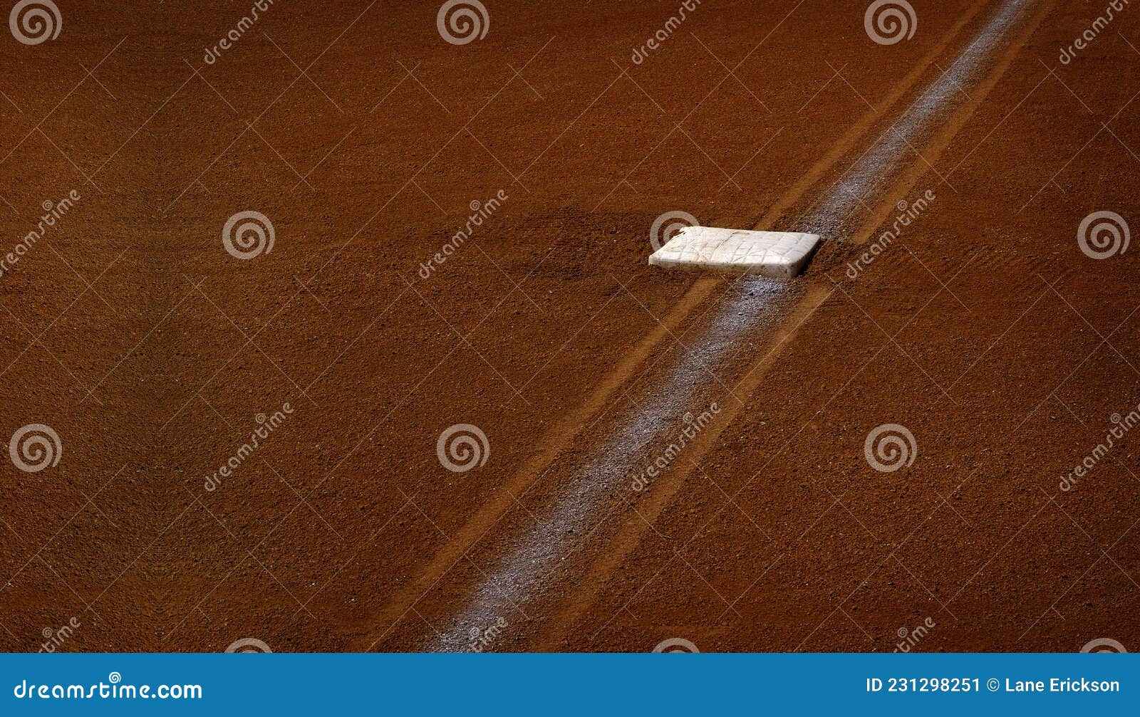 Baseball Baseline with Base Chalk Line Diamond Stock Image Image of