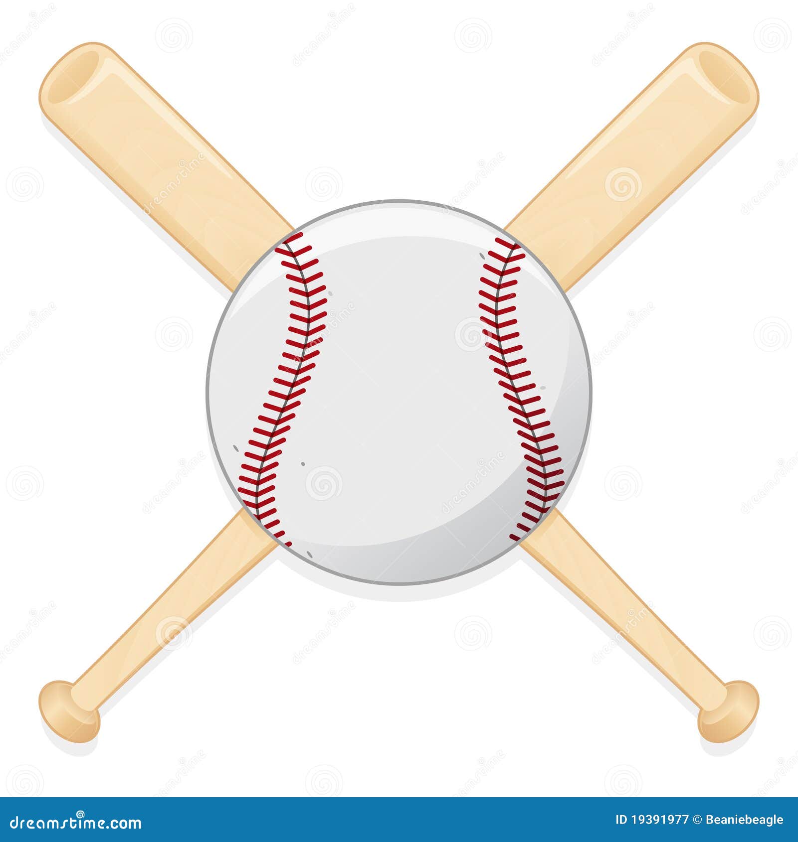 Baseball Bat and Ball stock vector. Illustration of sport - 19391977