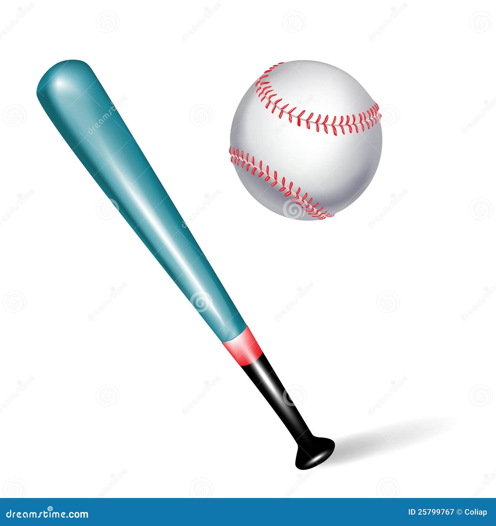 Baseball bat and ball stock vector. Illustration of game 25799767