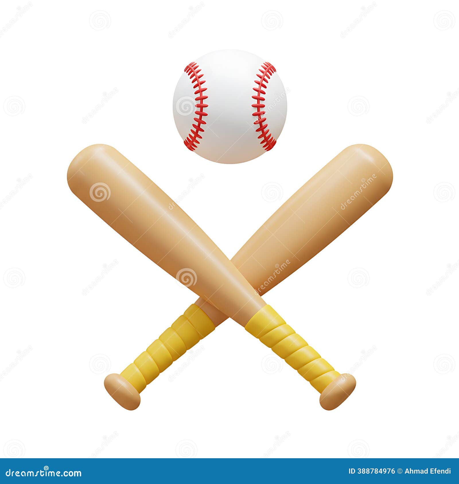 Baseball Bats and Ball: a Classic Sport Icon 3D Render Stock Illustration -  Illustration of design, equipment: 388784976, image size:1600x1690