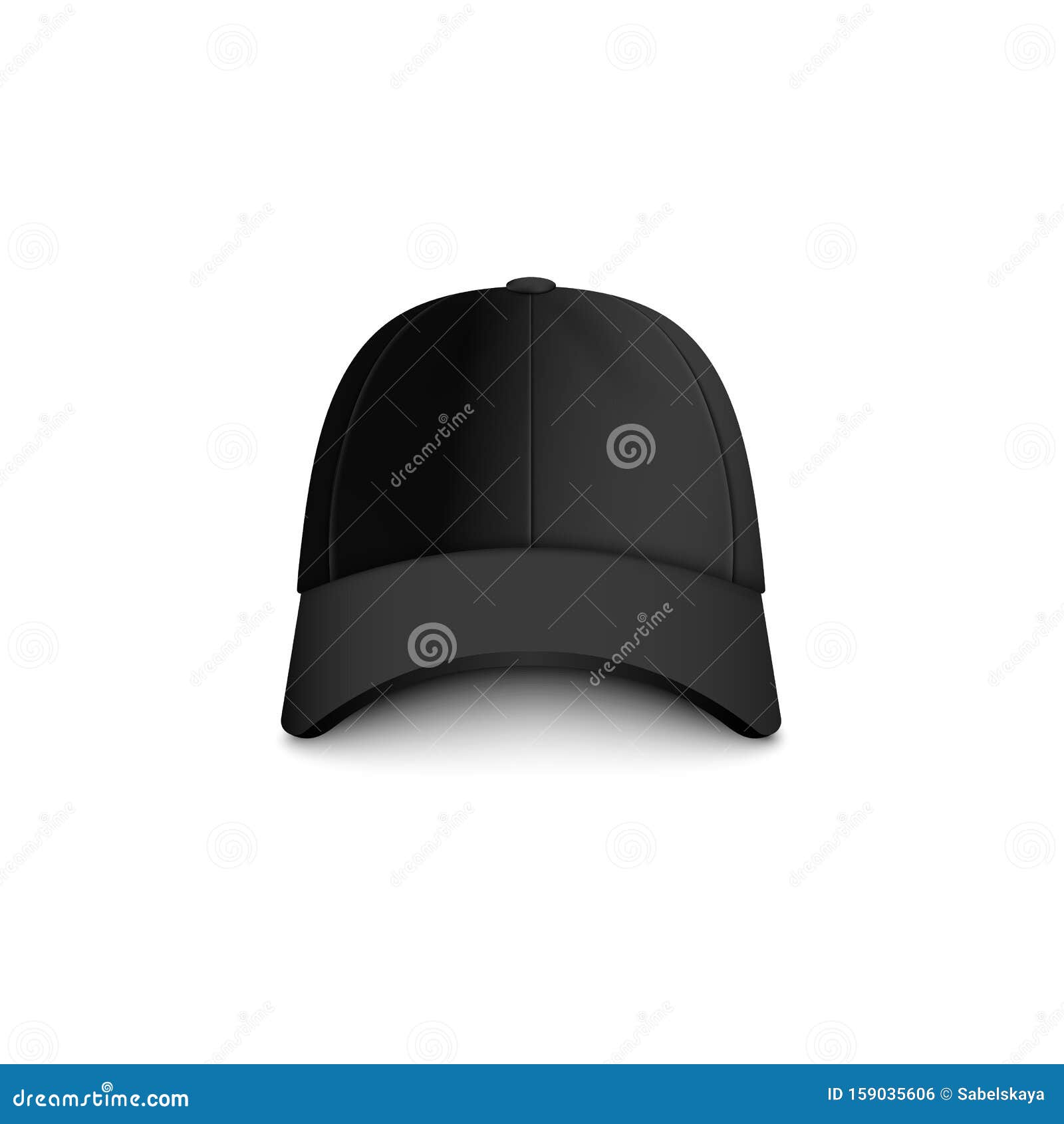 Download Baseball Uniform Cap Front View Realistic Vector Mockup ...
