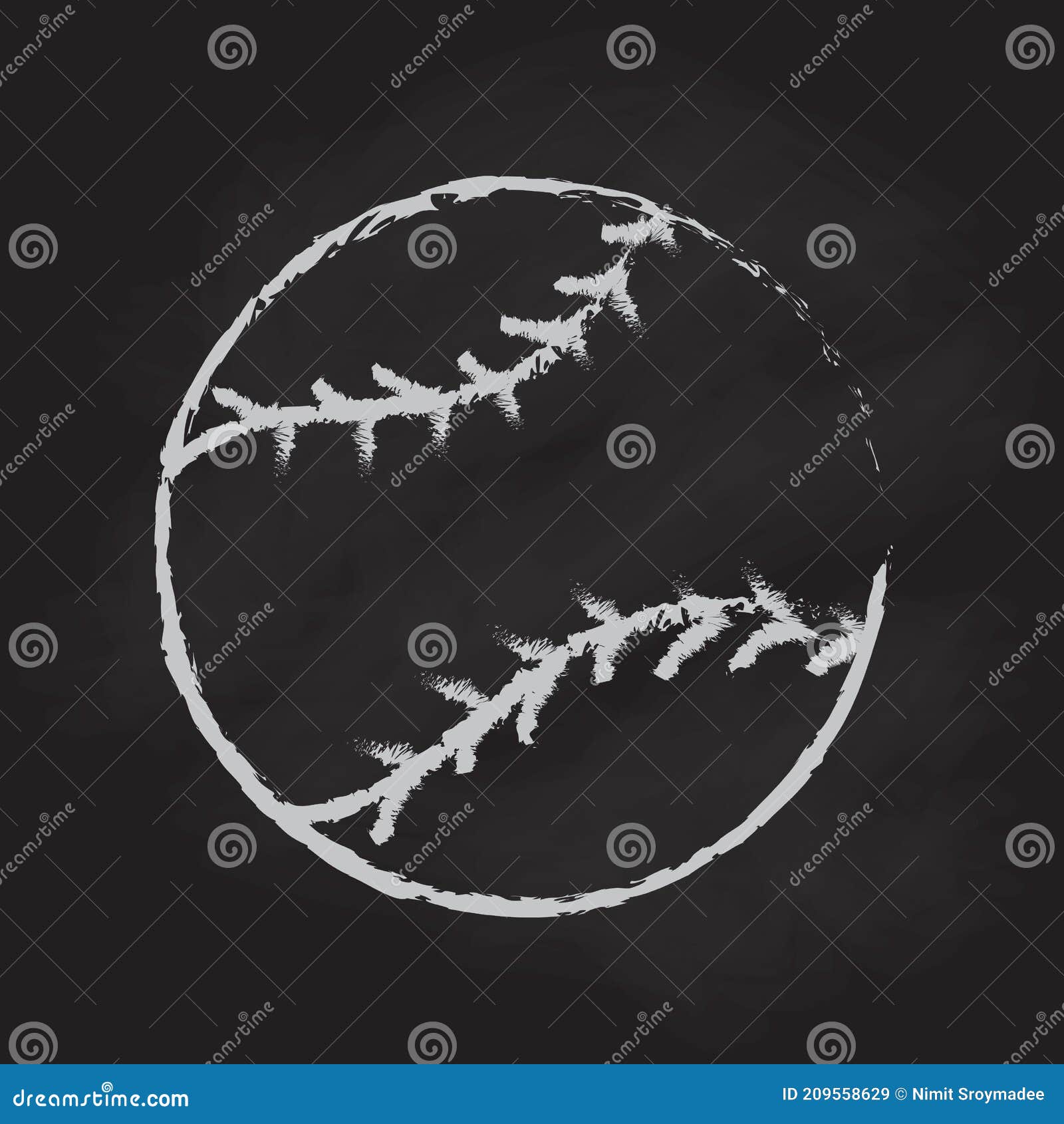 Baseball Blackboard Hand Drawn Vector Stock Vector Illustration of