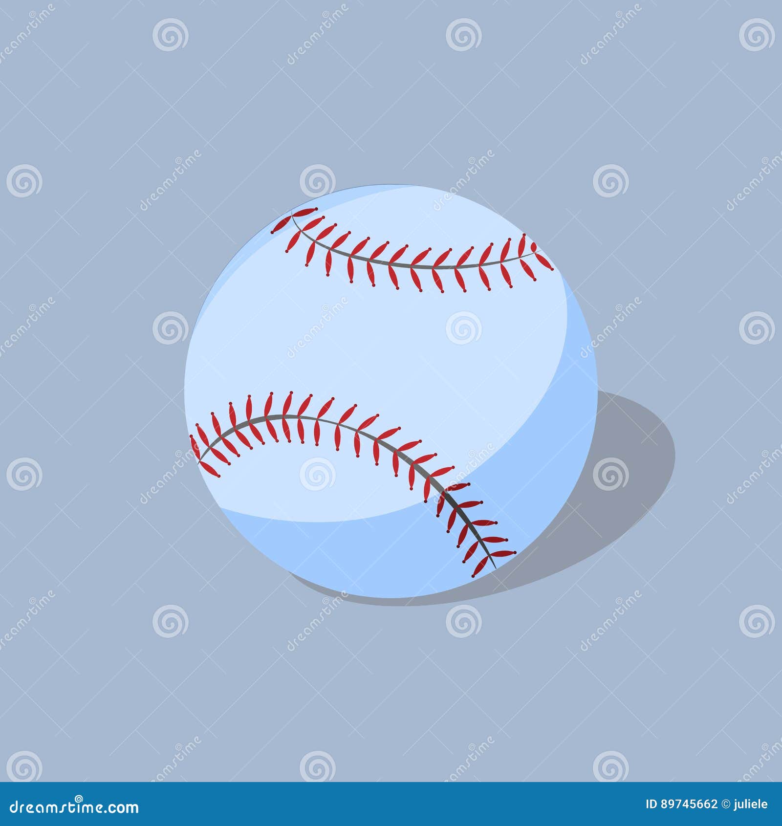Baseball on Blue Background Stock Illustration Illustration of object