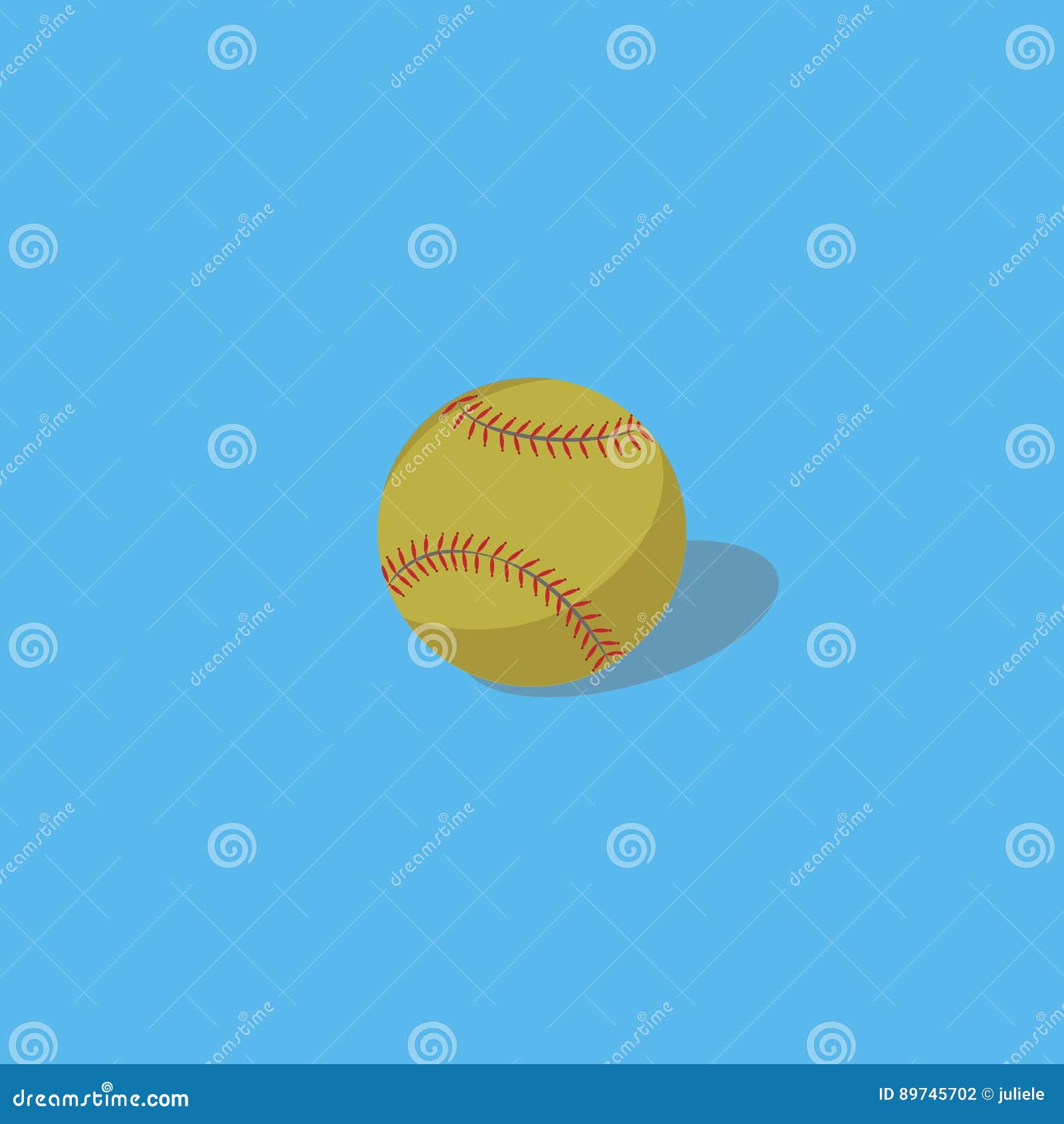 Baseball on a Blue Background Stock Illustration Illustration of team