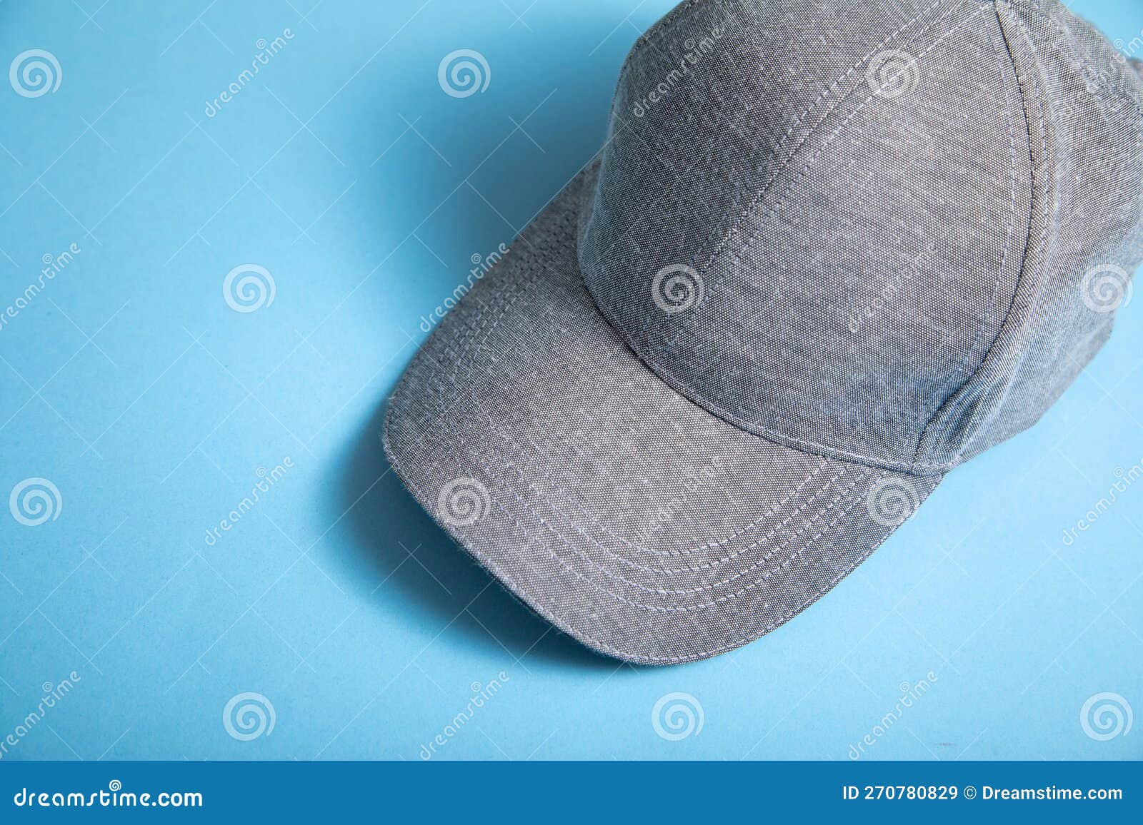 Baseball Cap on the Blue Background Stock Image - Image of wear ...