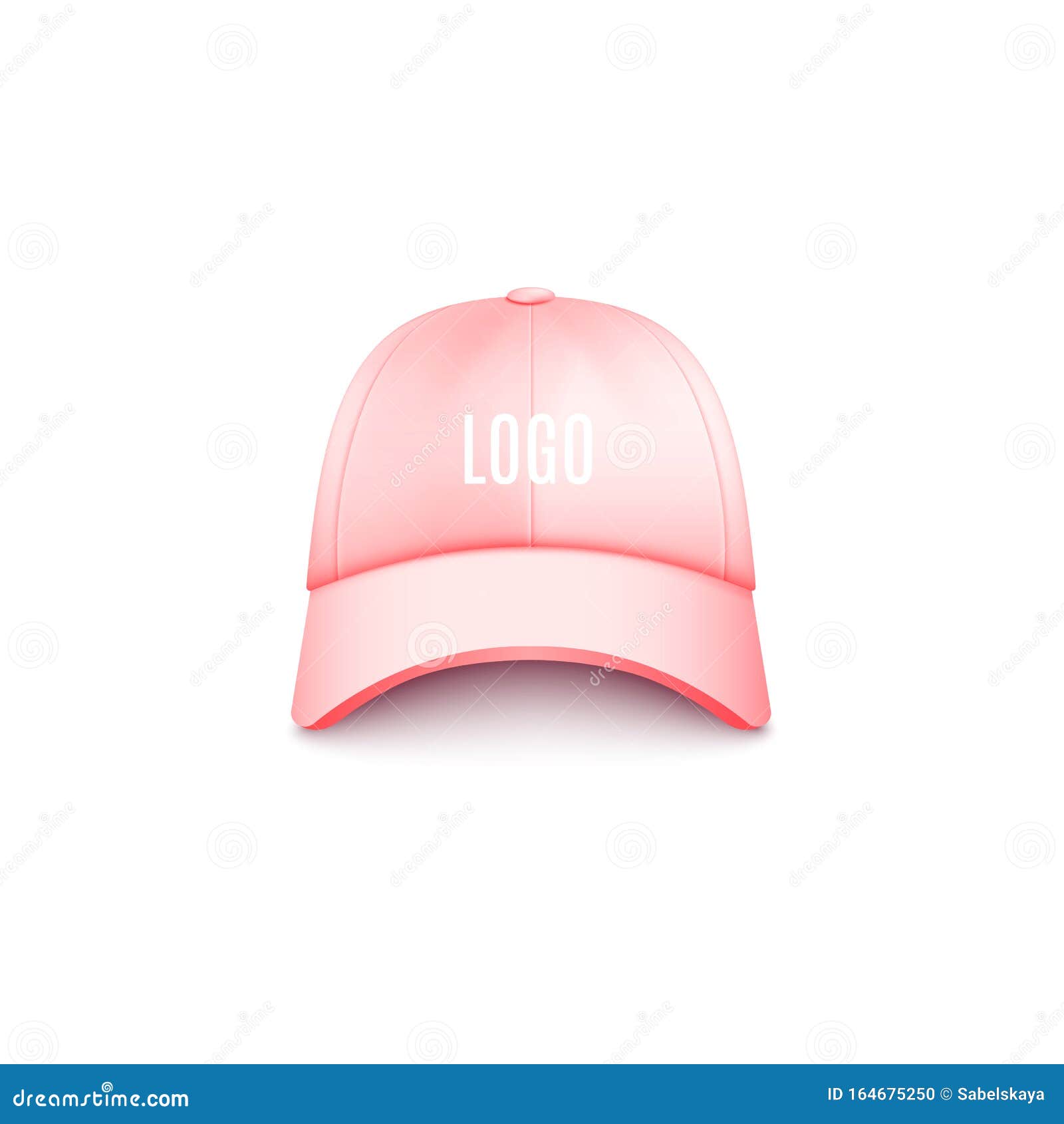 Download Baseball Cap Front View Mockup For Logo Realistic Vector ...