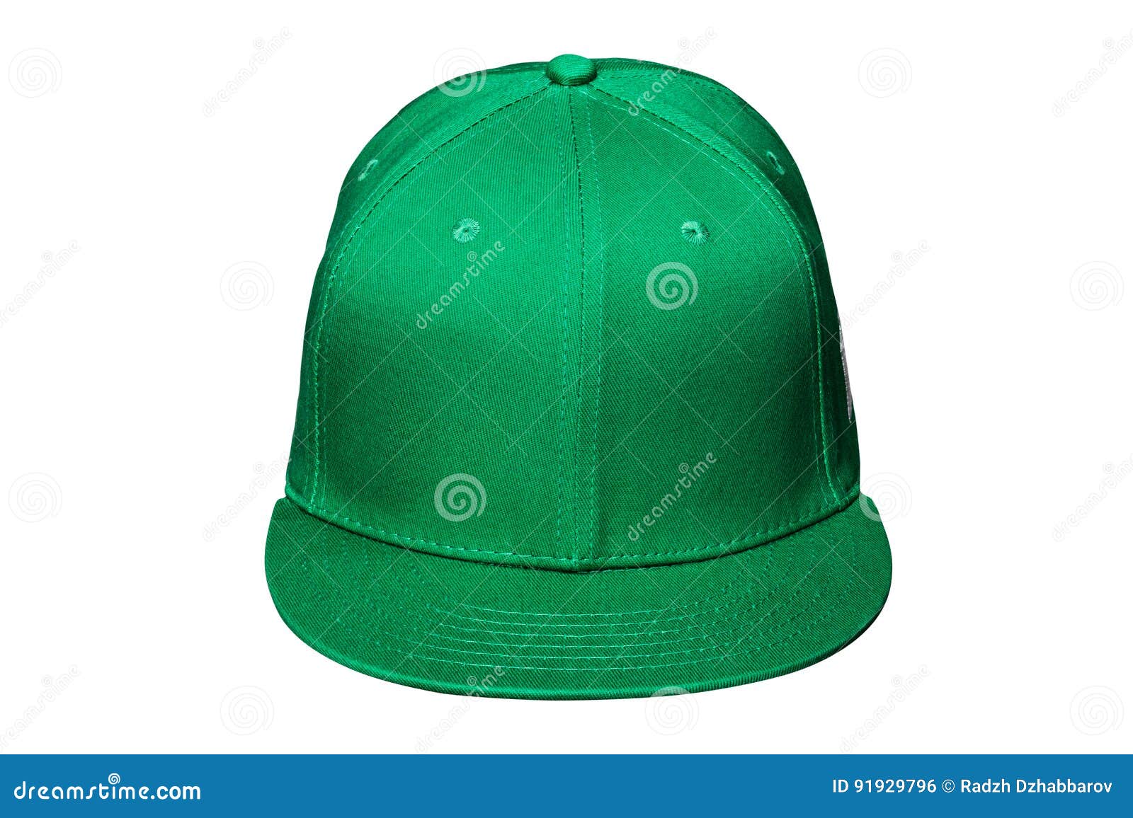 Baseball Cap Green, on Isolated White Background Stock Photo Image of
