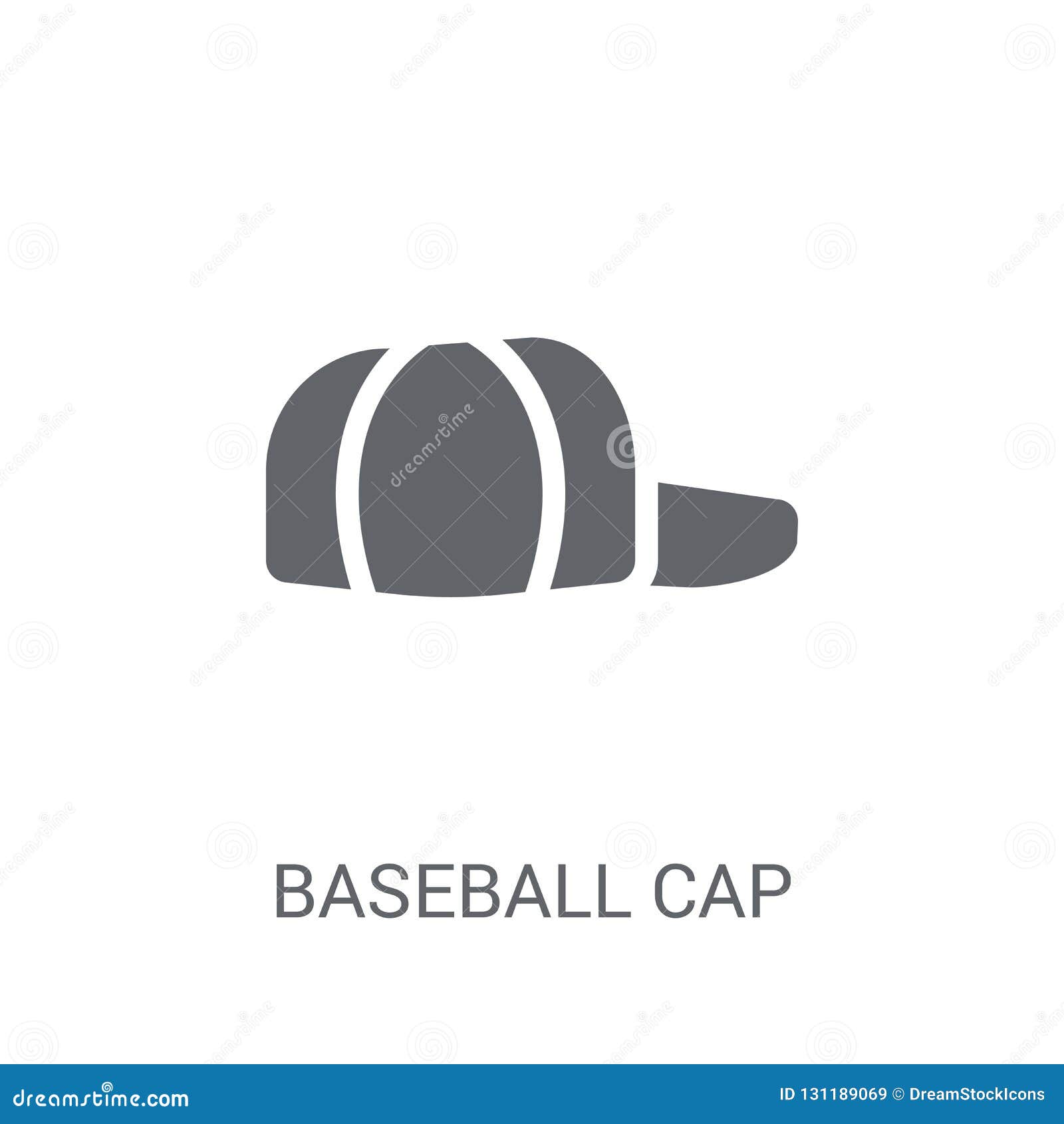 Baseball Cap Icon. Trendy Baseball Cap Logo Concept on White Background ...