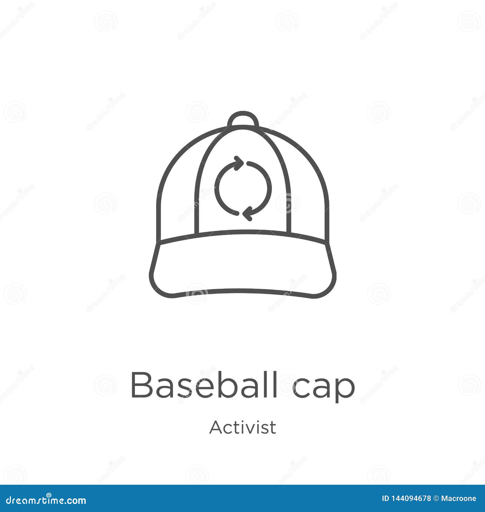 Baseball Cap Icon Vector from Activist Collection. Thin Line Baseball ...