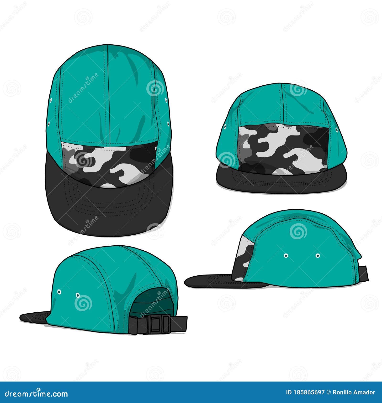 Download Baseball Cap Template Mockup Vector Camp Cap Design ...