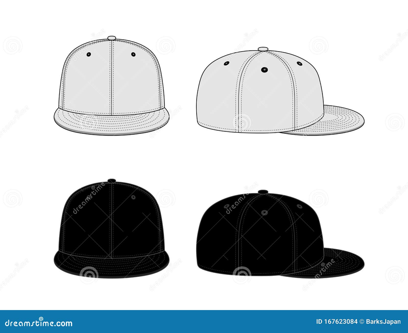 snapback template vector