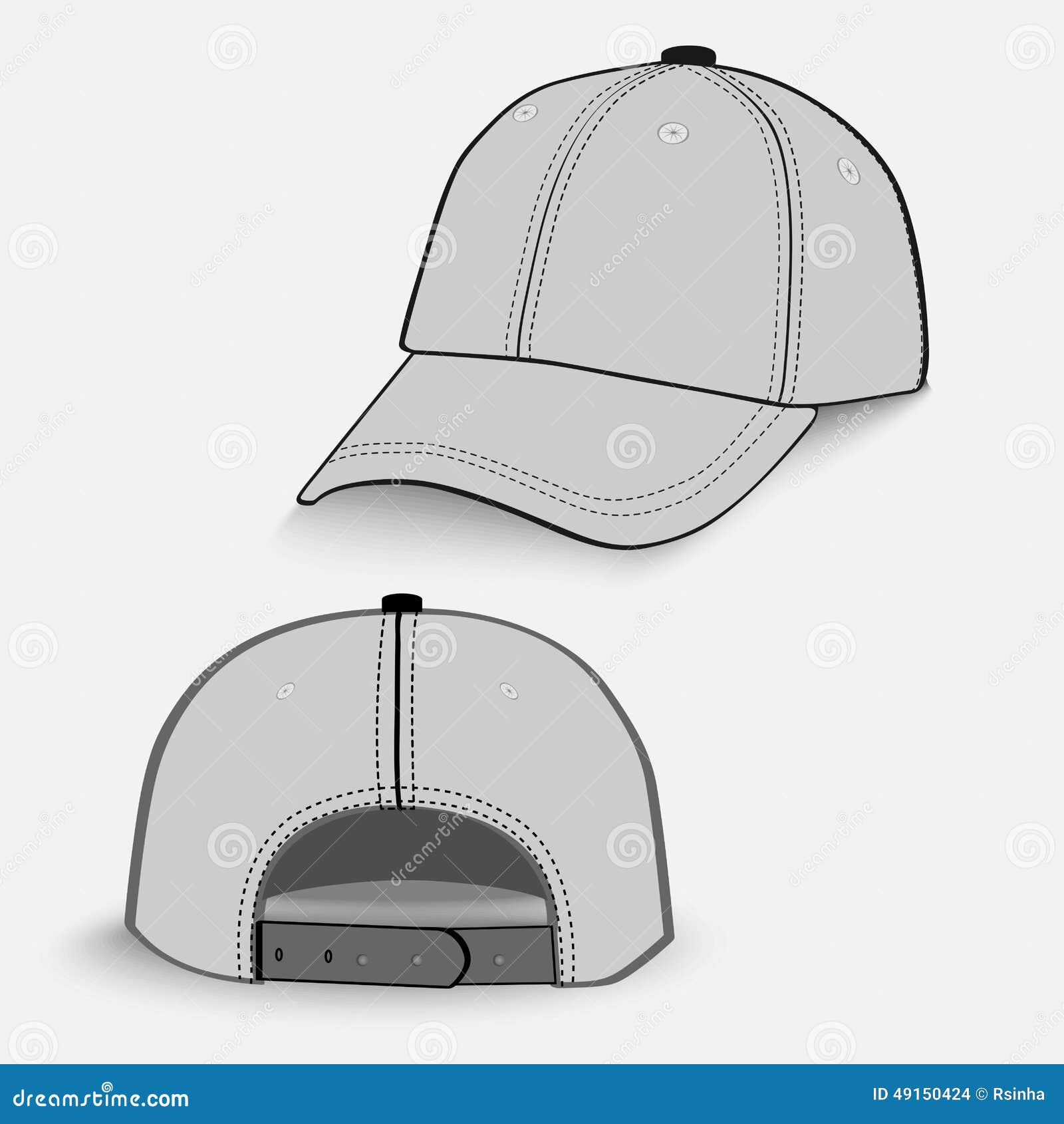 Baseball Cap With Usa Flag Stock Vector. Illustration Of Baseball 