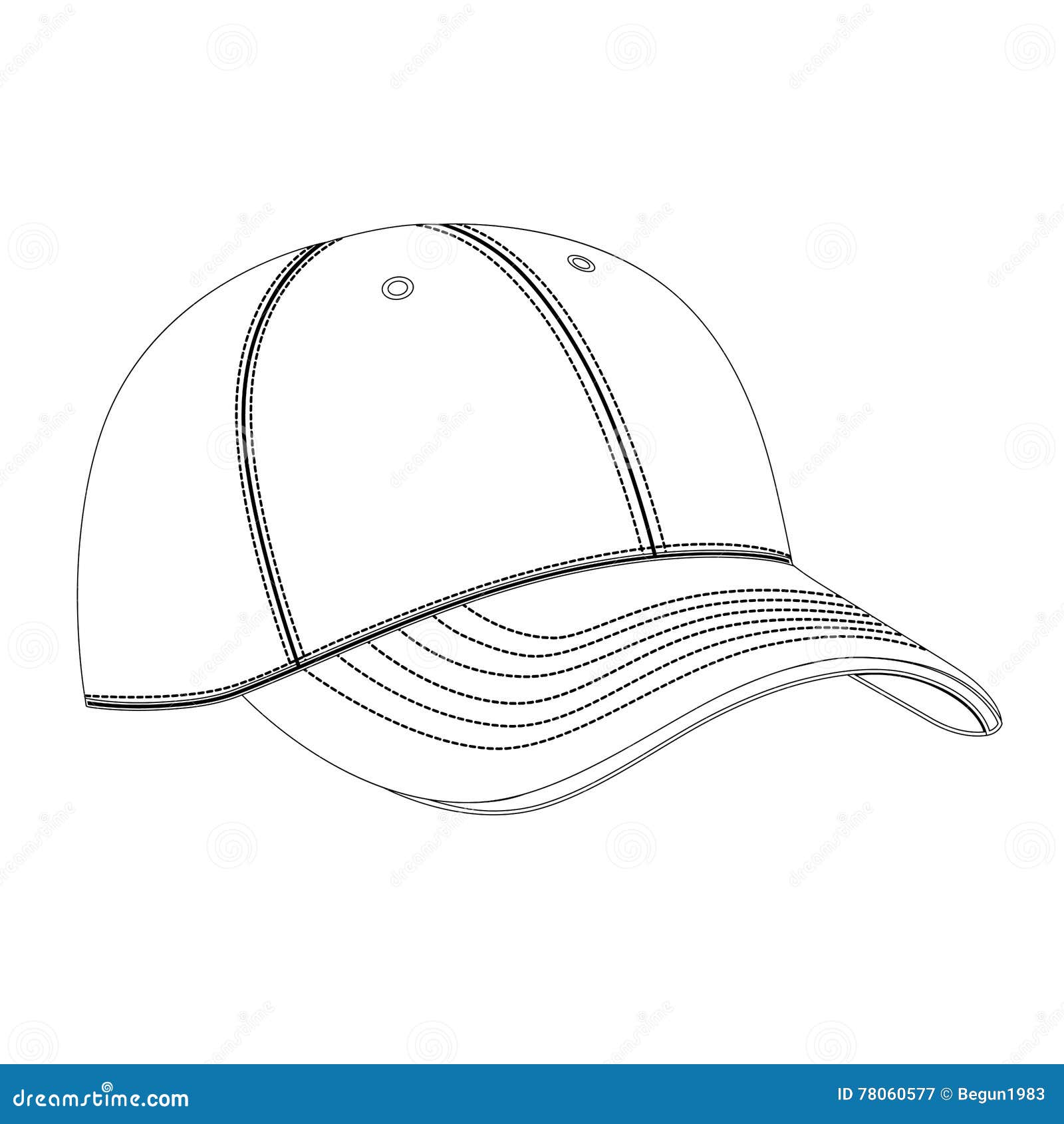 Baseball cap stock vector. Illustration of design, clothes - 78060577