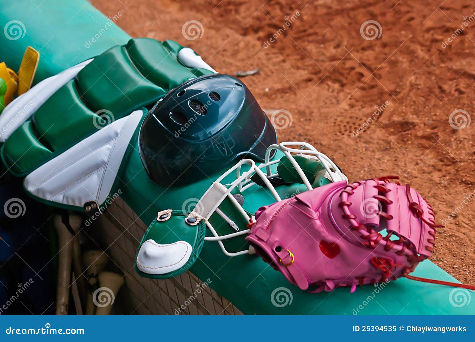 Baseball Catcher Equipments Stock Image Image of baseball, multiple