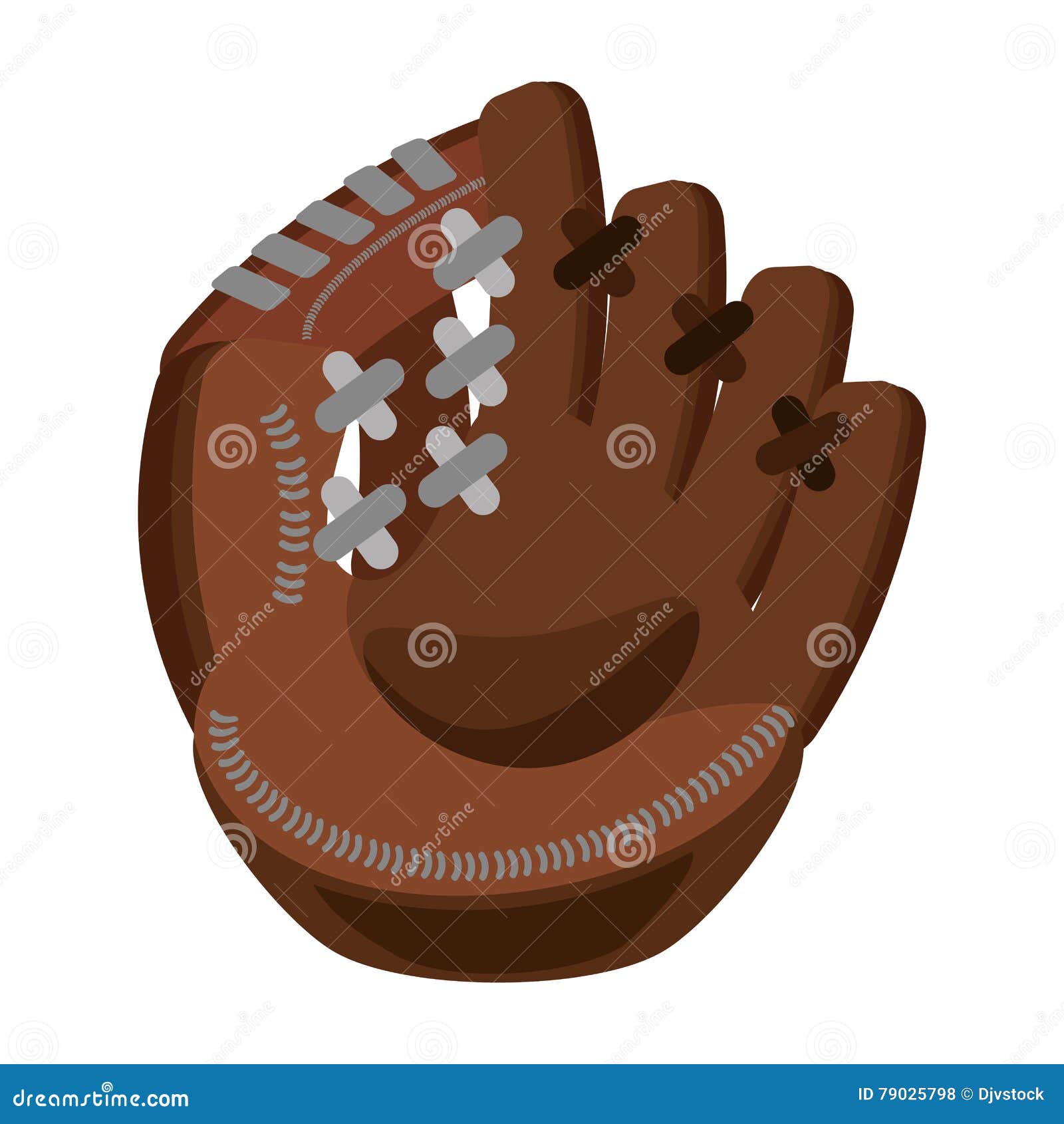 Baseball Catcher Glove Isolated Icon Stock Vector Illustration of