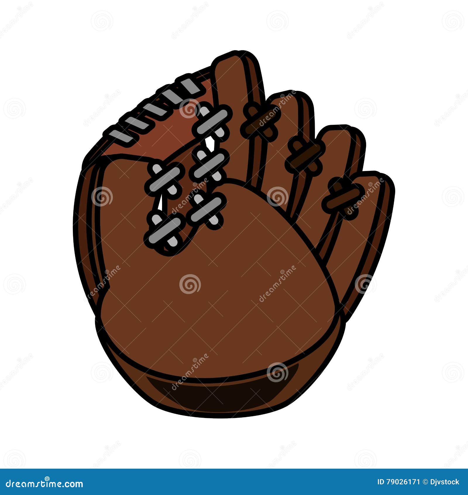 Baseball Catcher Glove Isolated Icon Stock Vector Illustration of